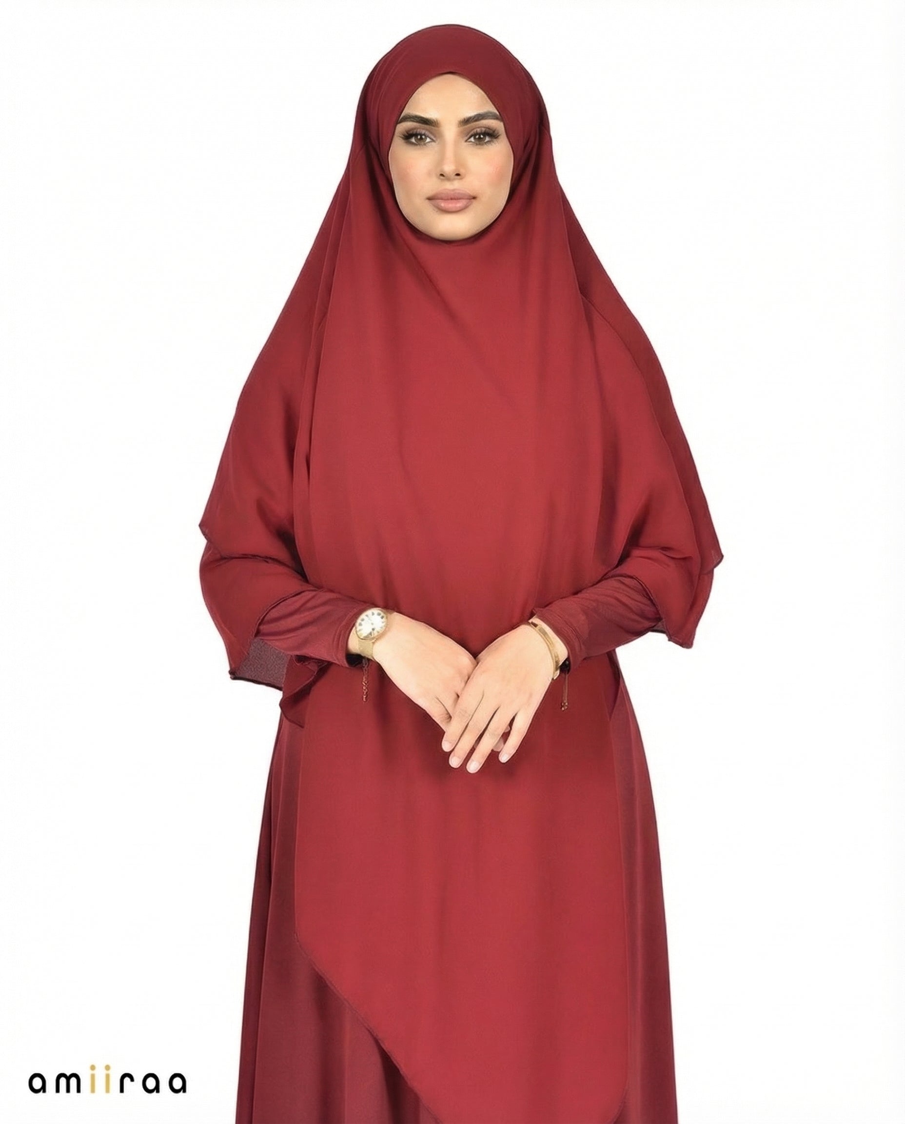 Rhododendron Single Layer Flow Modest Khimar