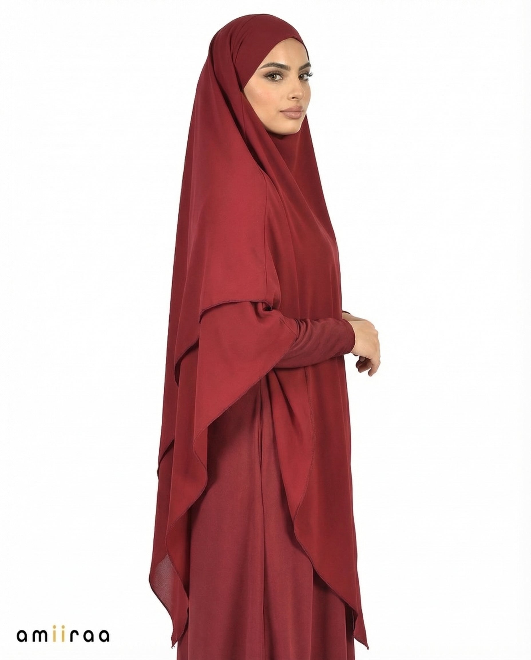 Rhododendron Single Layer Flow Modest Khimar