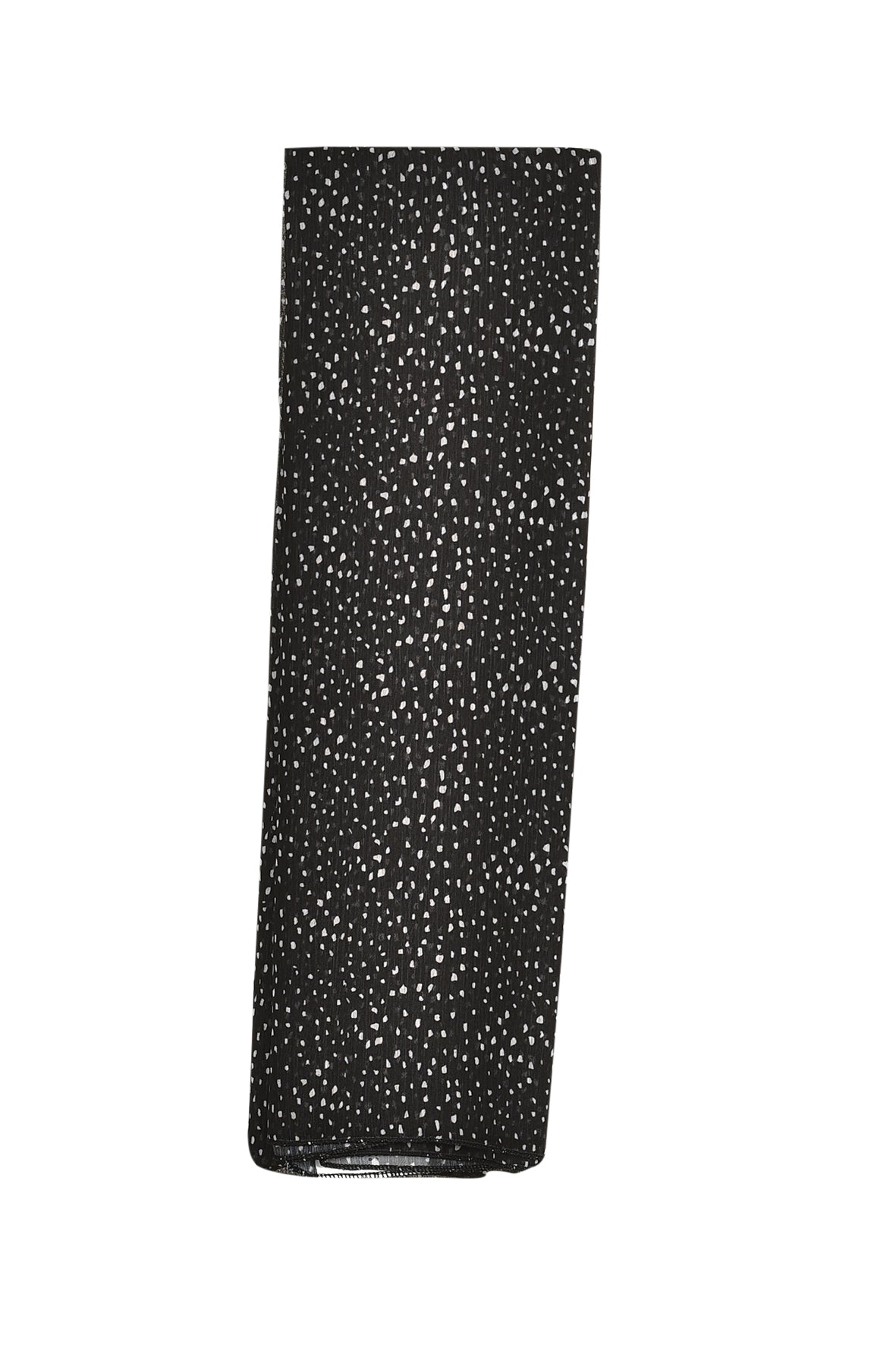 Anthracite Black Chiffon Speckled Print Scarf for Modest Wear and Everyday Elegance