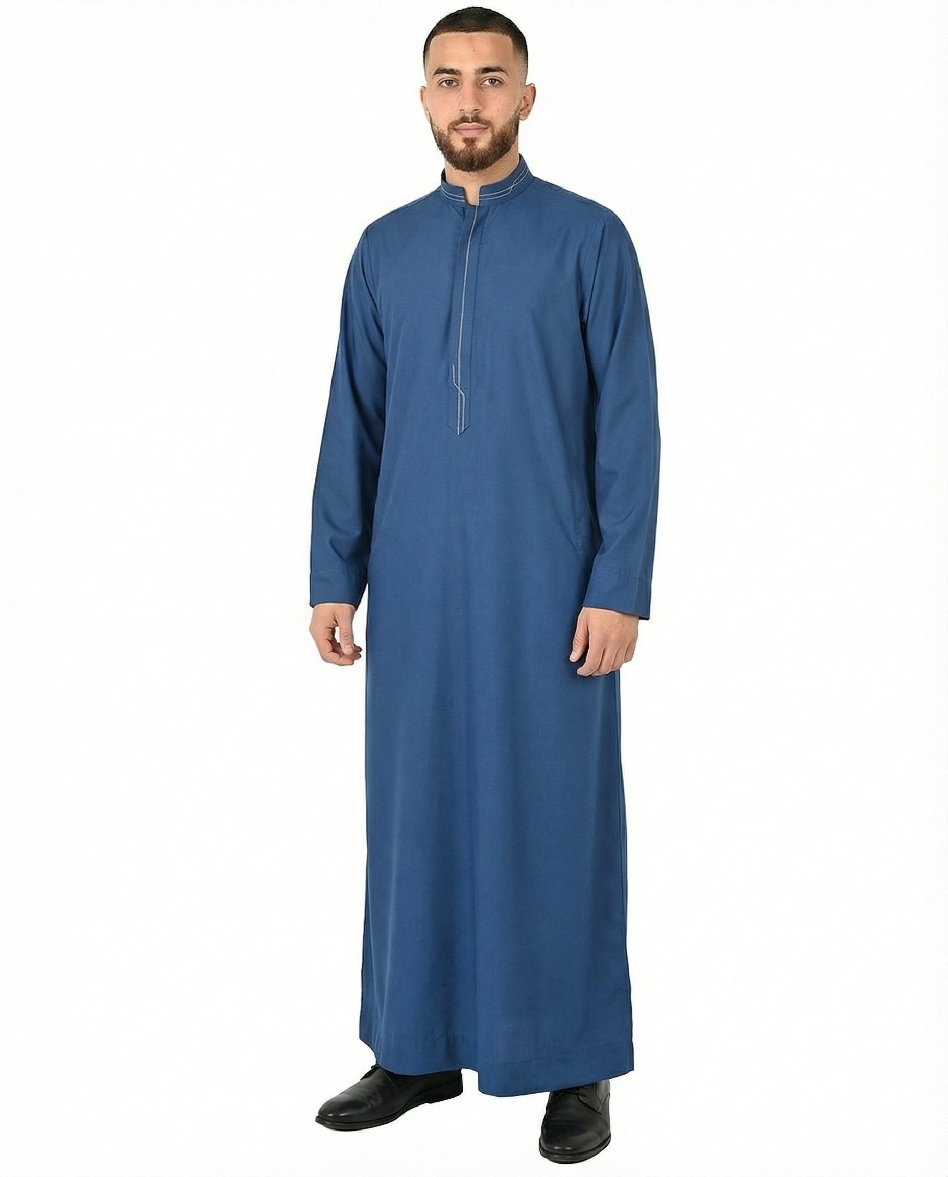 Twilight Blue Luxury Contrast Stitch Thobe