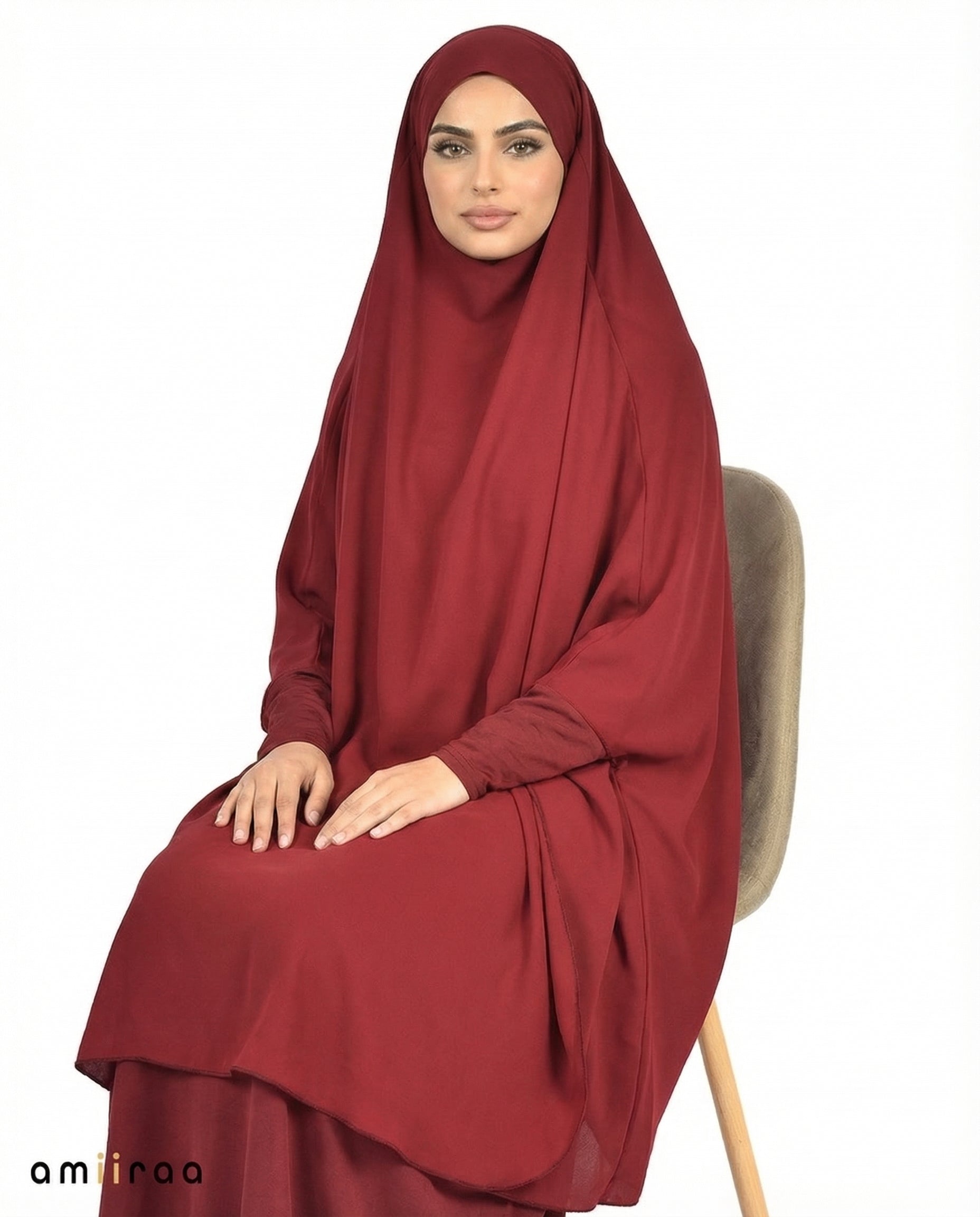 Rhododendron Single Layer Flow Modest Khimar