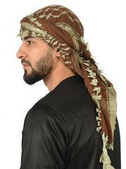 Caribou Keffiyeh Pattern Tassel Scarf