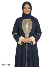 Katalia Style 3 Piece Modest Abaya Set – Dark Sapphire