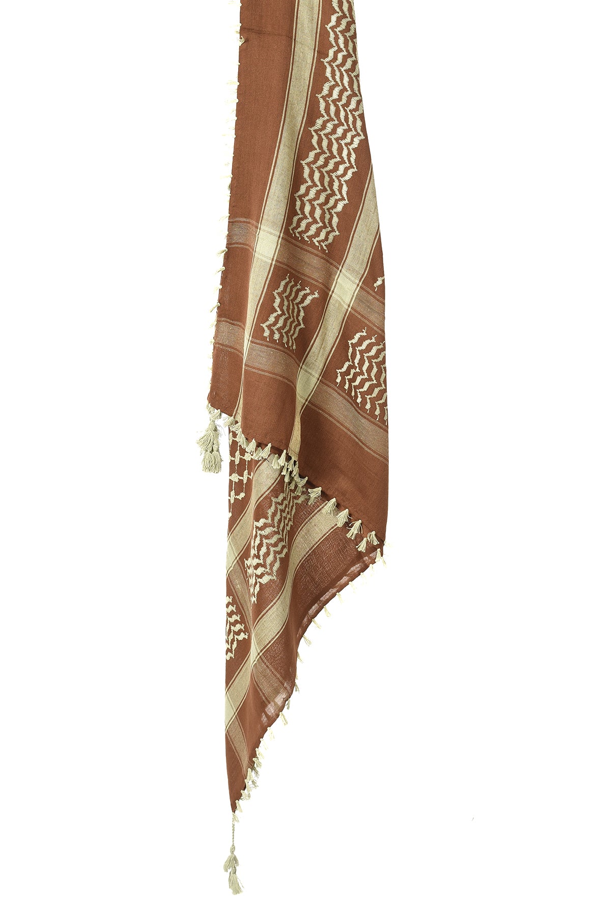 Caribou Keffiyeh Pattern Tassel Scarf