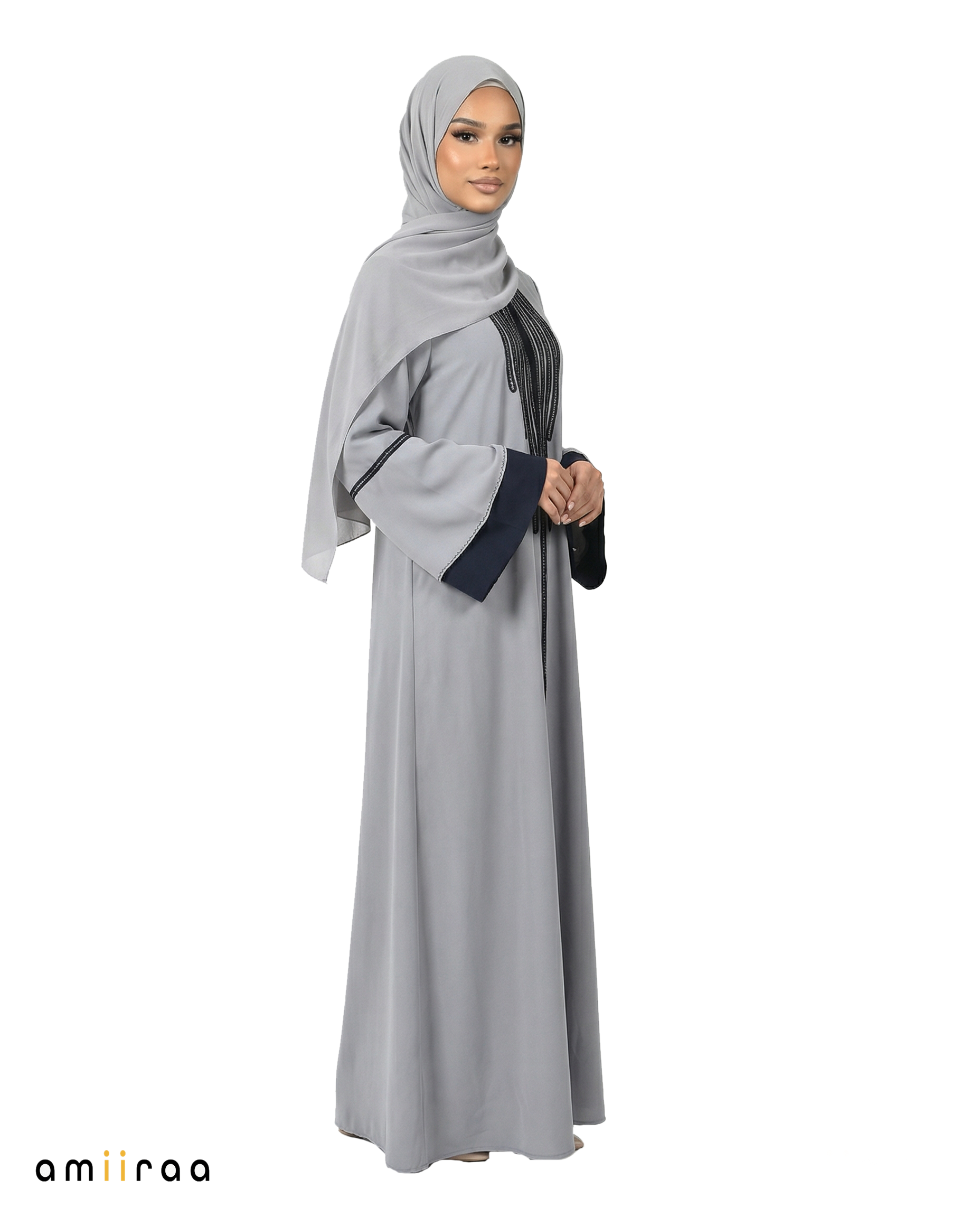 Katalia Style 3 Piece Modest Abaya Set – Stormy Weather