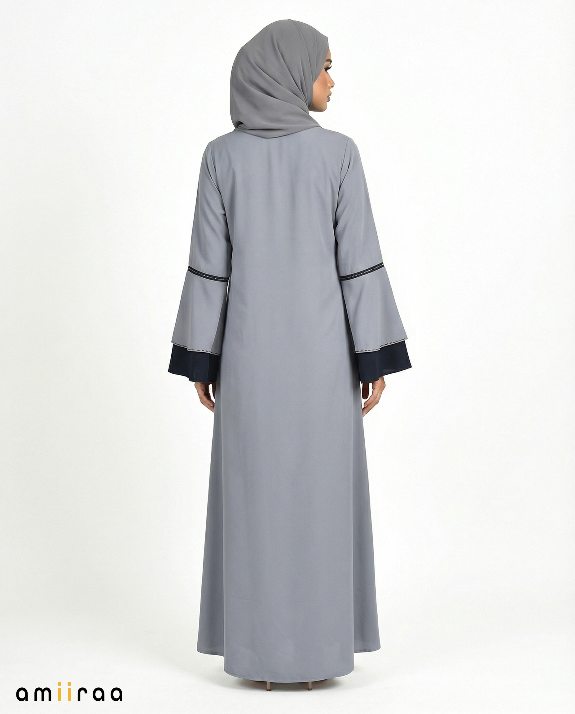 Katalia Style 3 Piece Modest Abaya Set – Stormy Weather