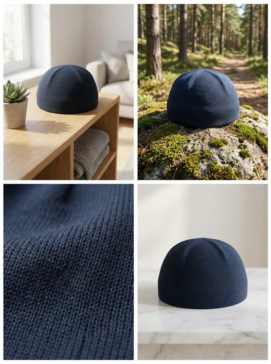 Navy Premium Comfort Stretch Fez