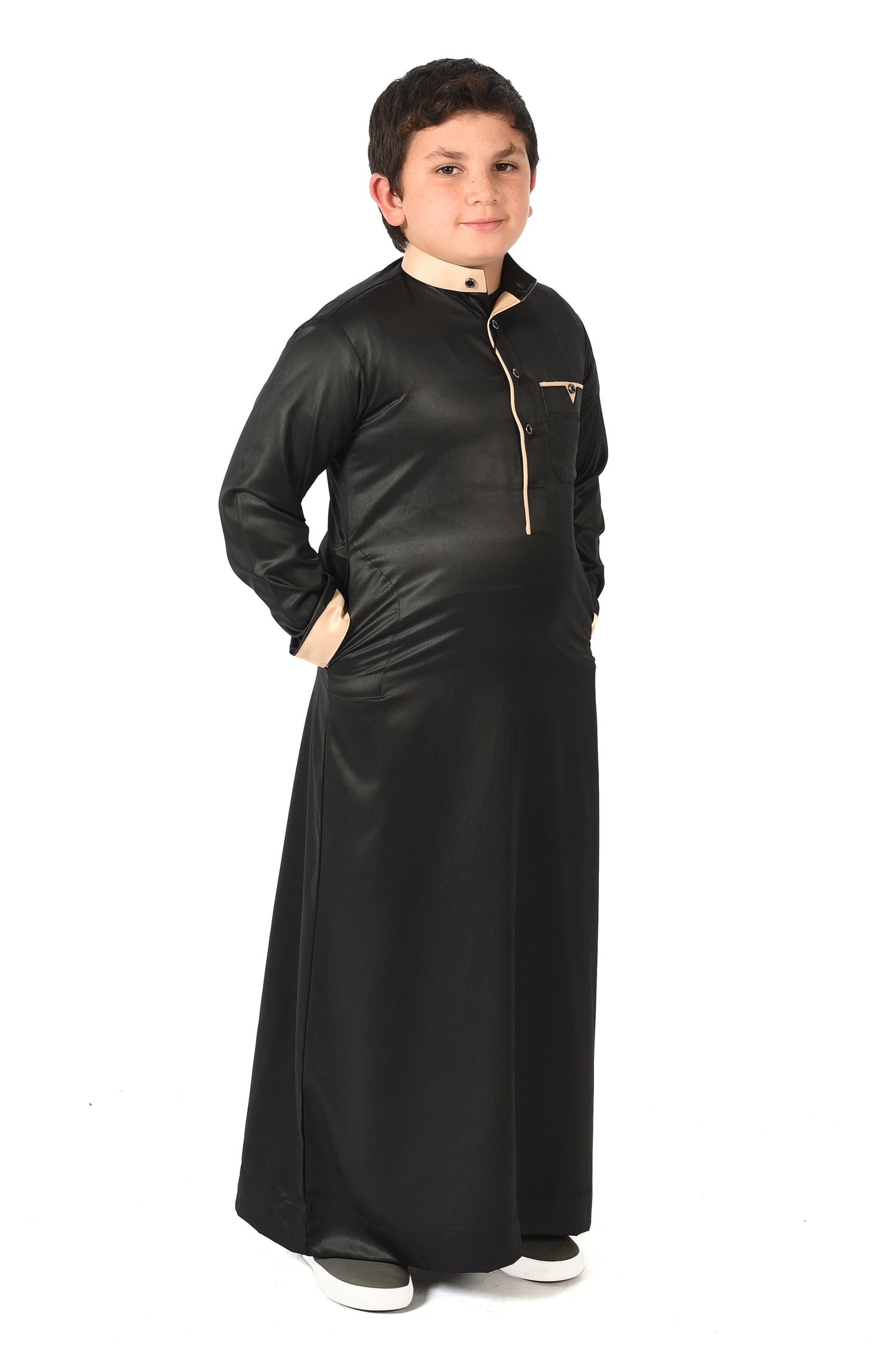 Markim kids sport thobe - Black