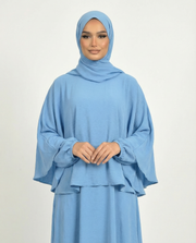 Blissful Blue Airflow Cape Abaya