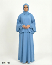 Blissful Blue Airflow Cape Abaya