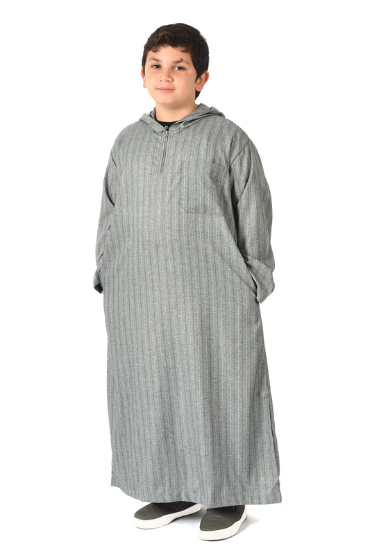 Al-Othman Kids Tassel Thobe - Grey
