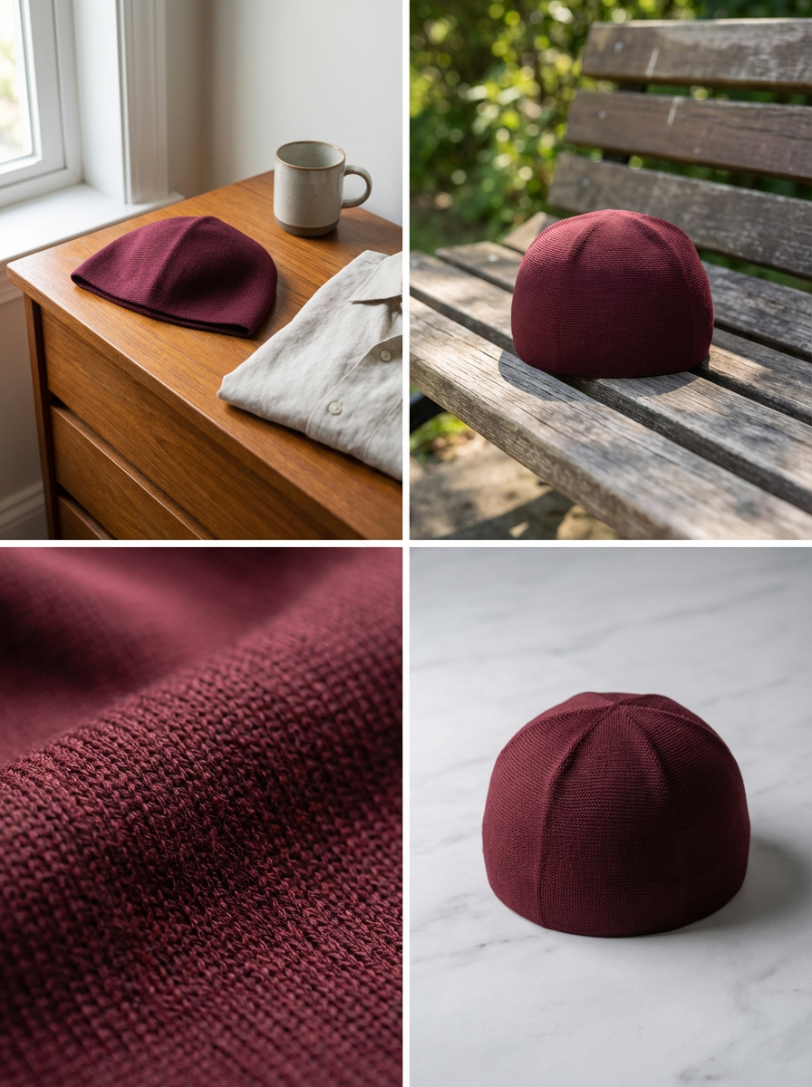 Maroon Premium Comfort Stretch Fez