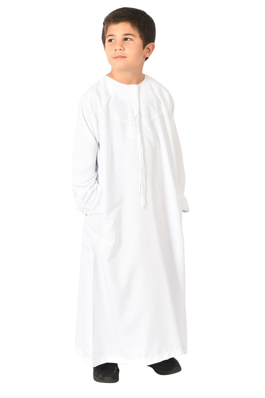 Al-Othman Kids Tassel Thobe - White