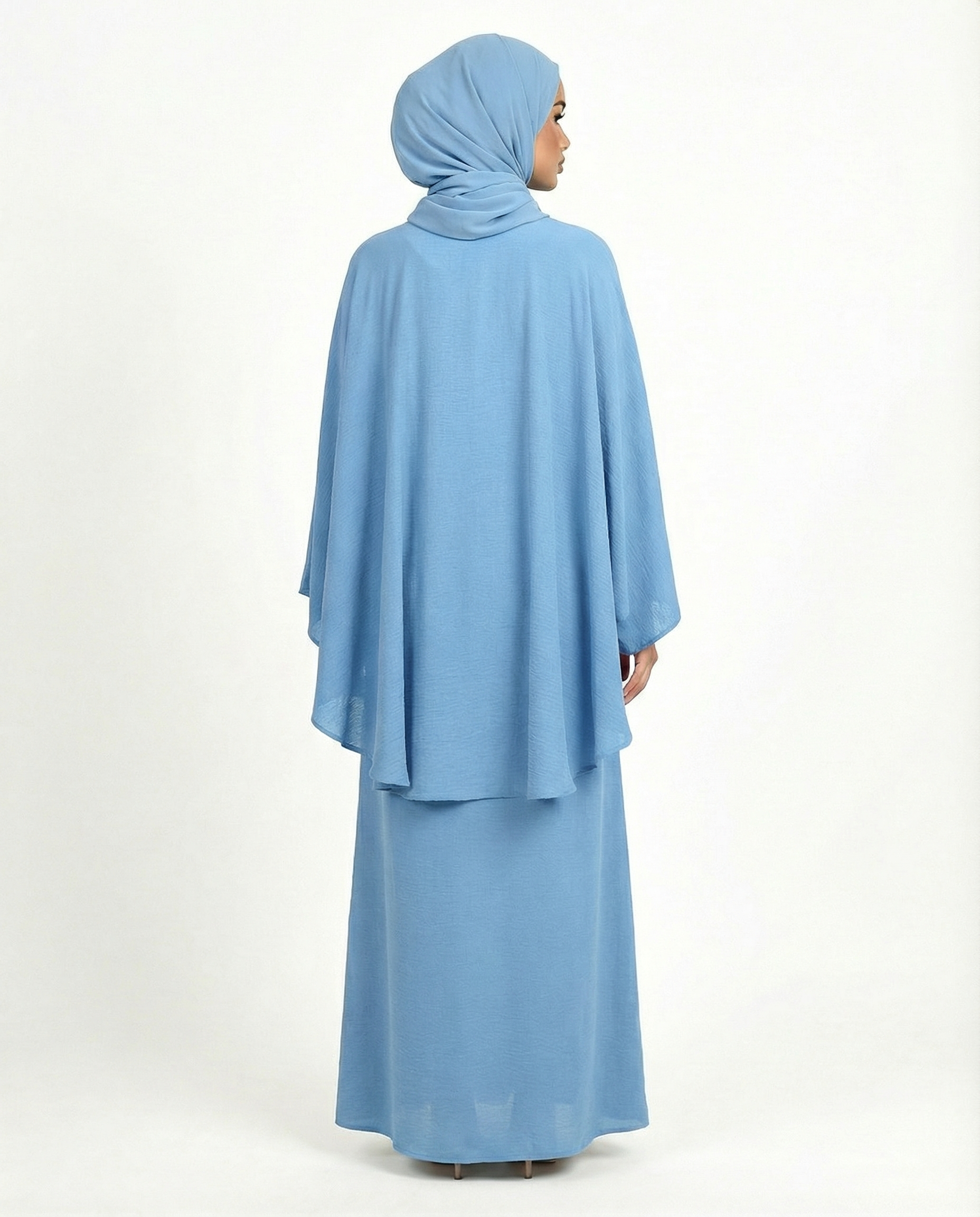 Blissful Blue Airflow Cape Abaya