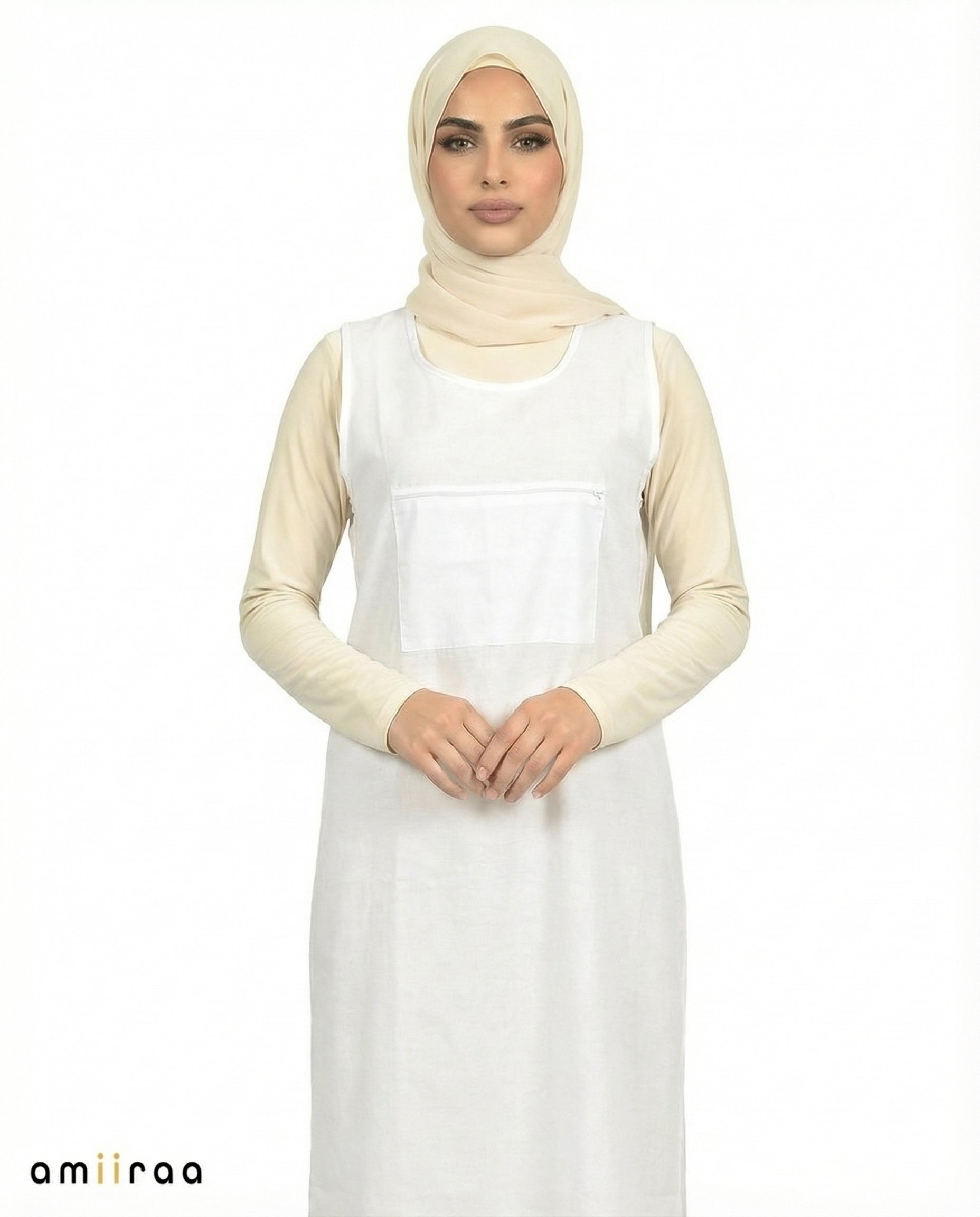 Brilliant White Essential Lightweight Ladies Ihram Petticoat
