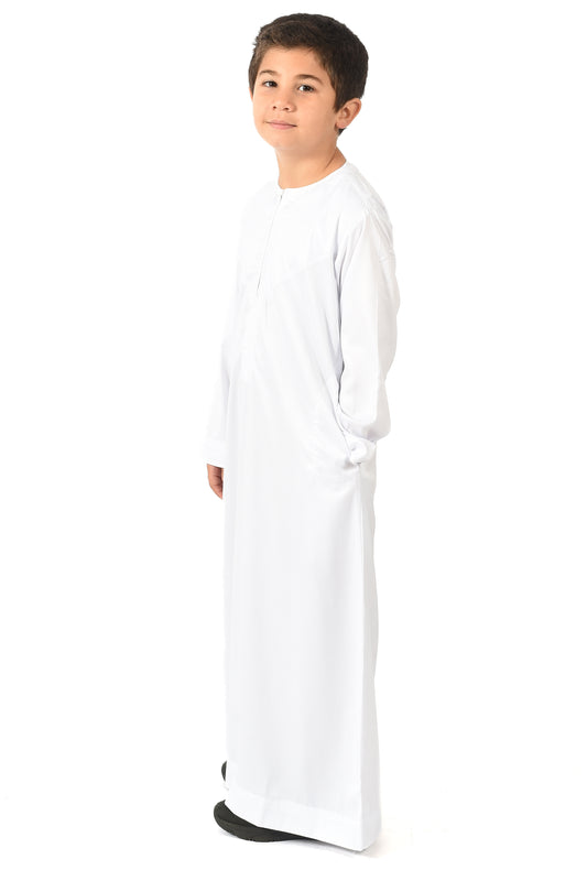 Al-Azka Kids Sport Thobe - White
