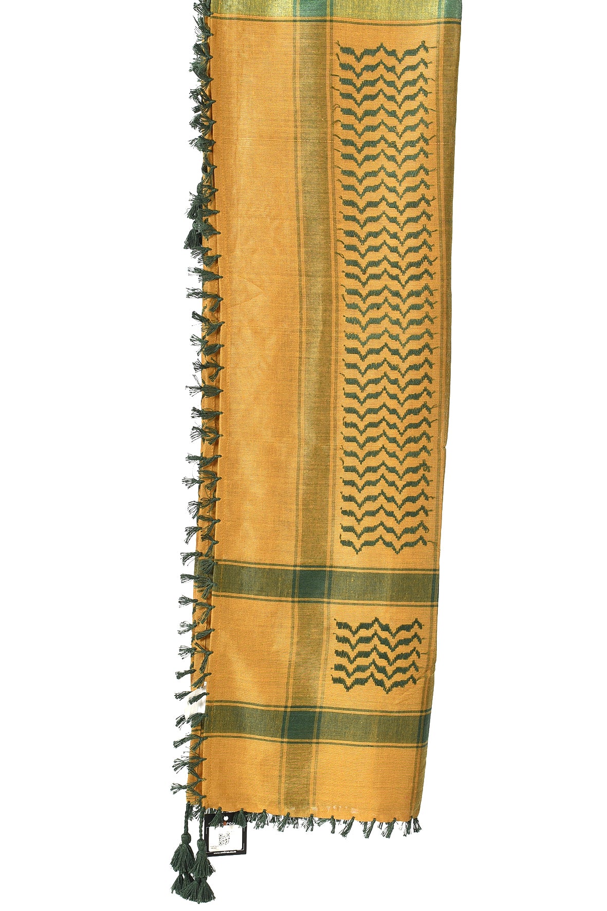Desert Palm Keffiyeh Pattern Tassel Scarf