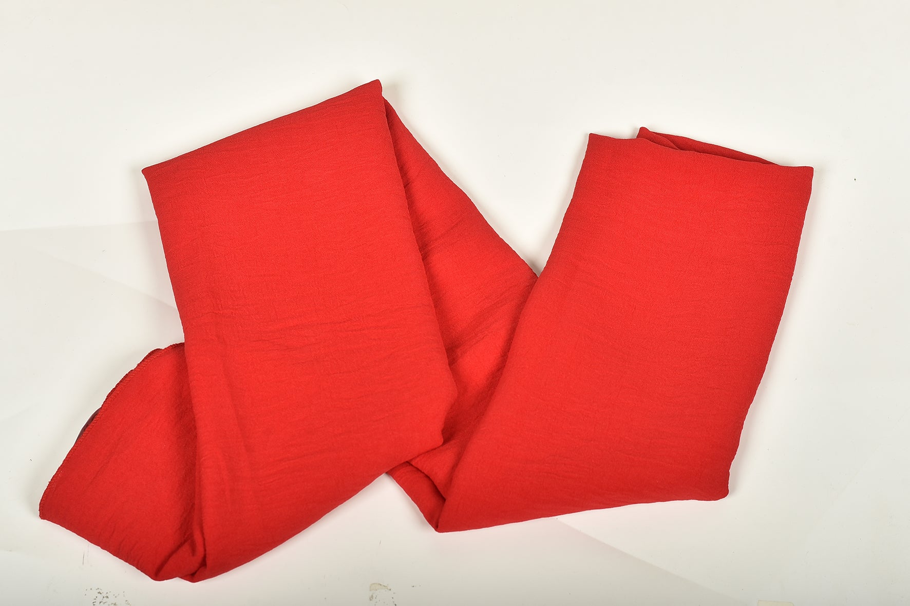 Crimson Soft airflow fabric scarf with a subtle crinkle texture, perfect for daily modest wear.