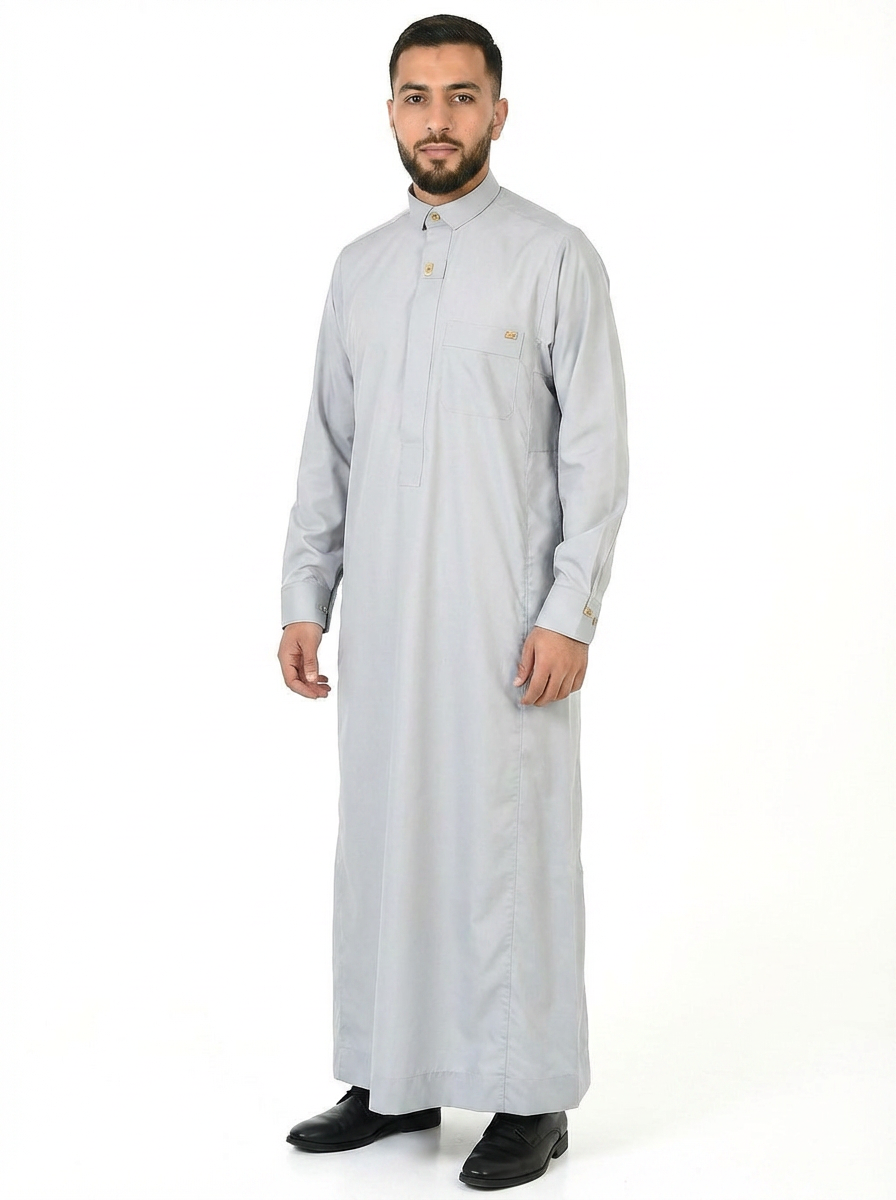 Lilac Grey Al Fares Premium Thobe