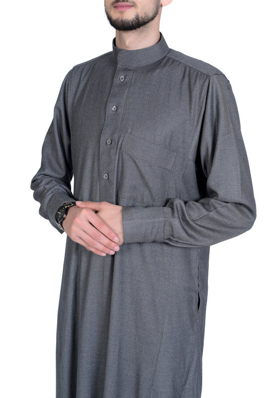 Droush Winter Thobe – Light Grey