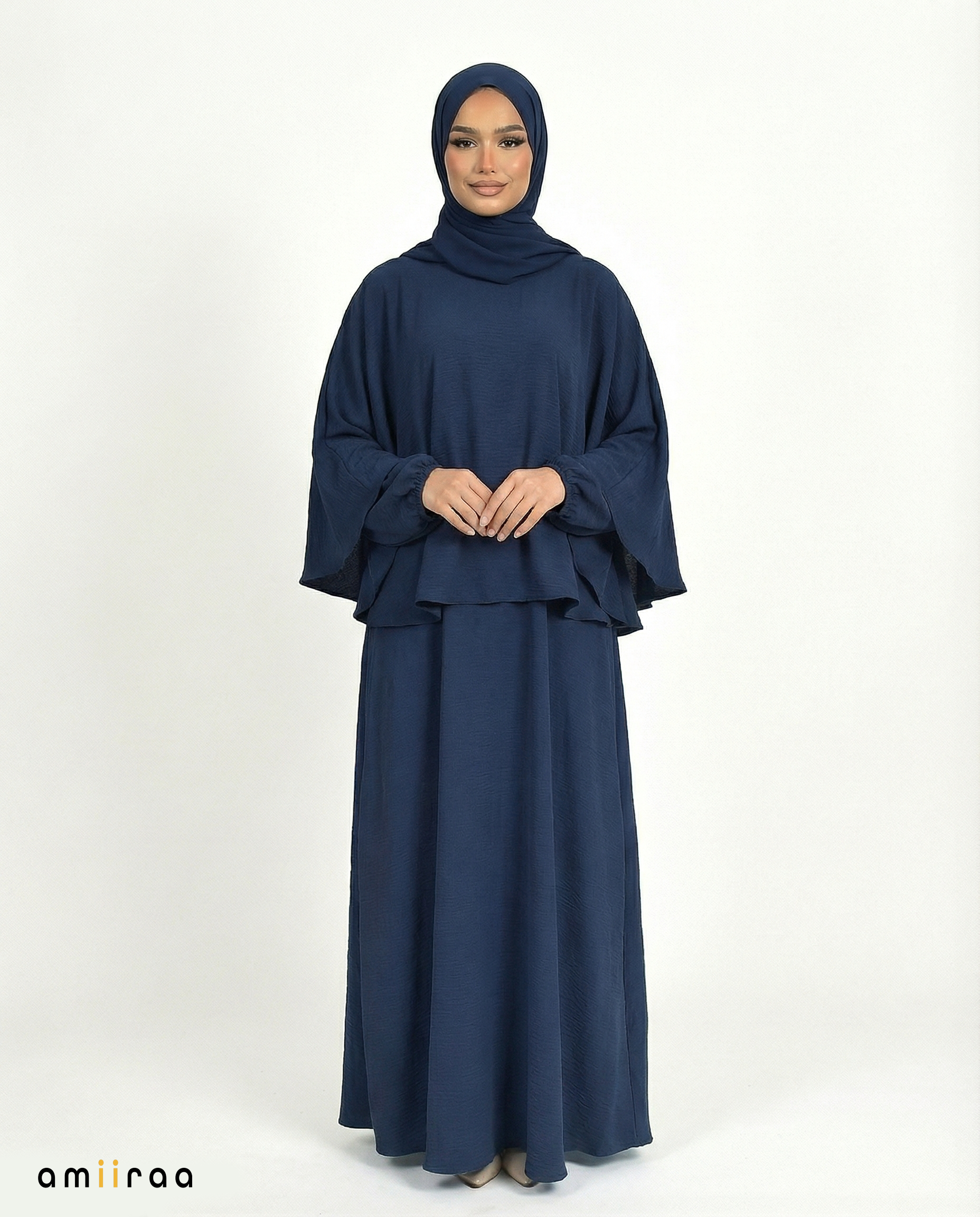 Medieval Blue Airflow Cape Abaya