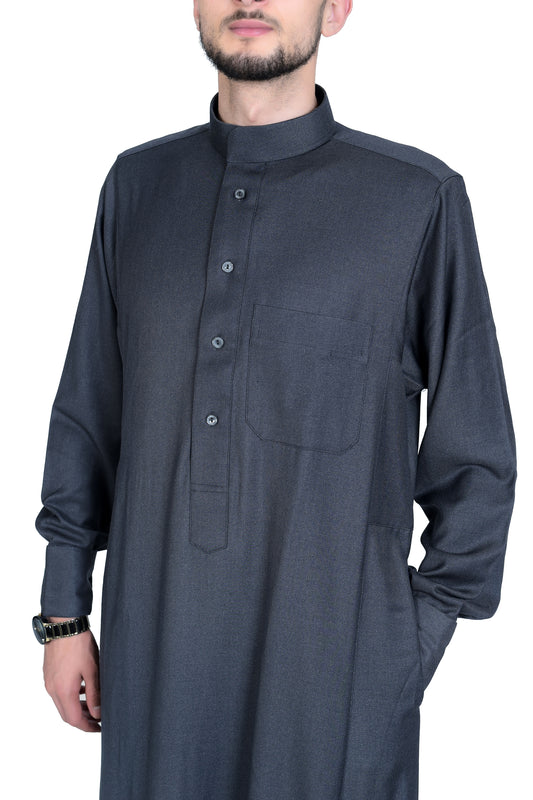Droush Winter Thobe – Dark Grey