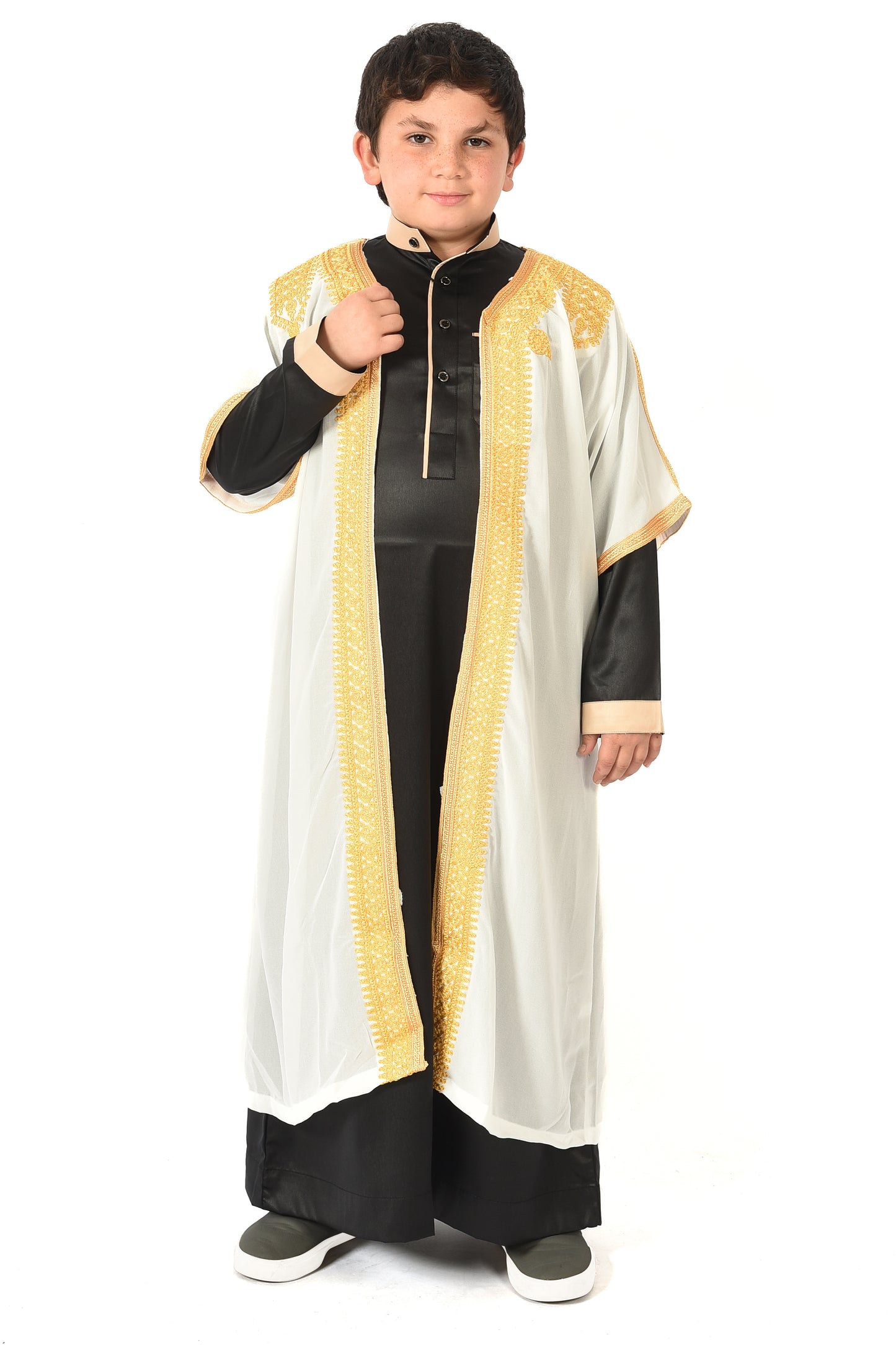 Boy's Saudi Abaya Jubba - White