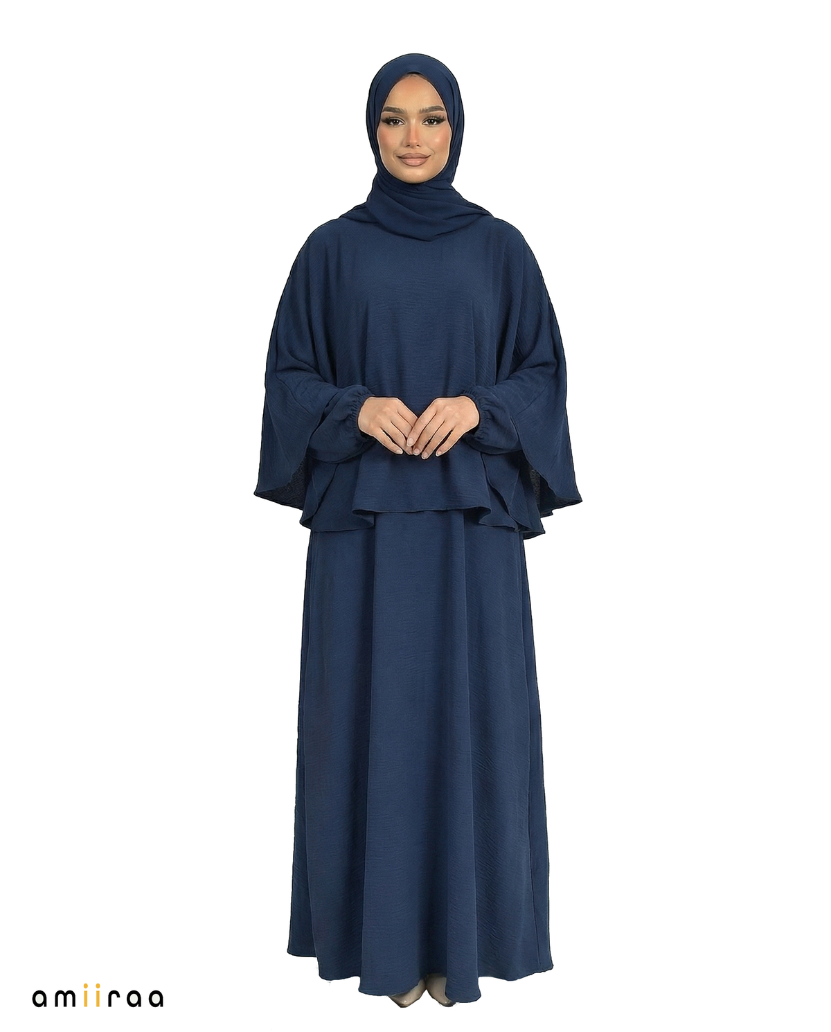 Sodalite Blue Flowing Modest Top & Maxi Skirt Set