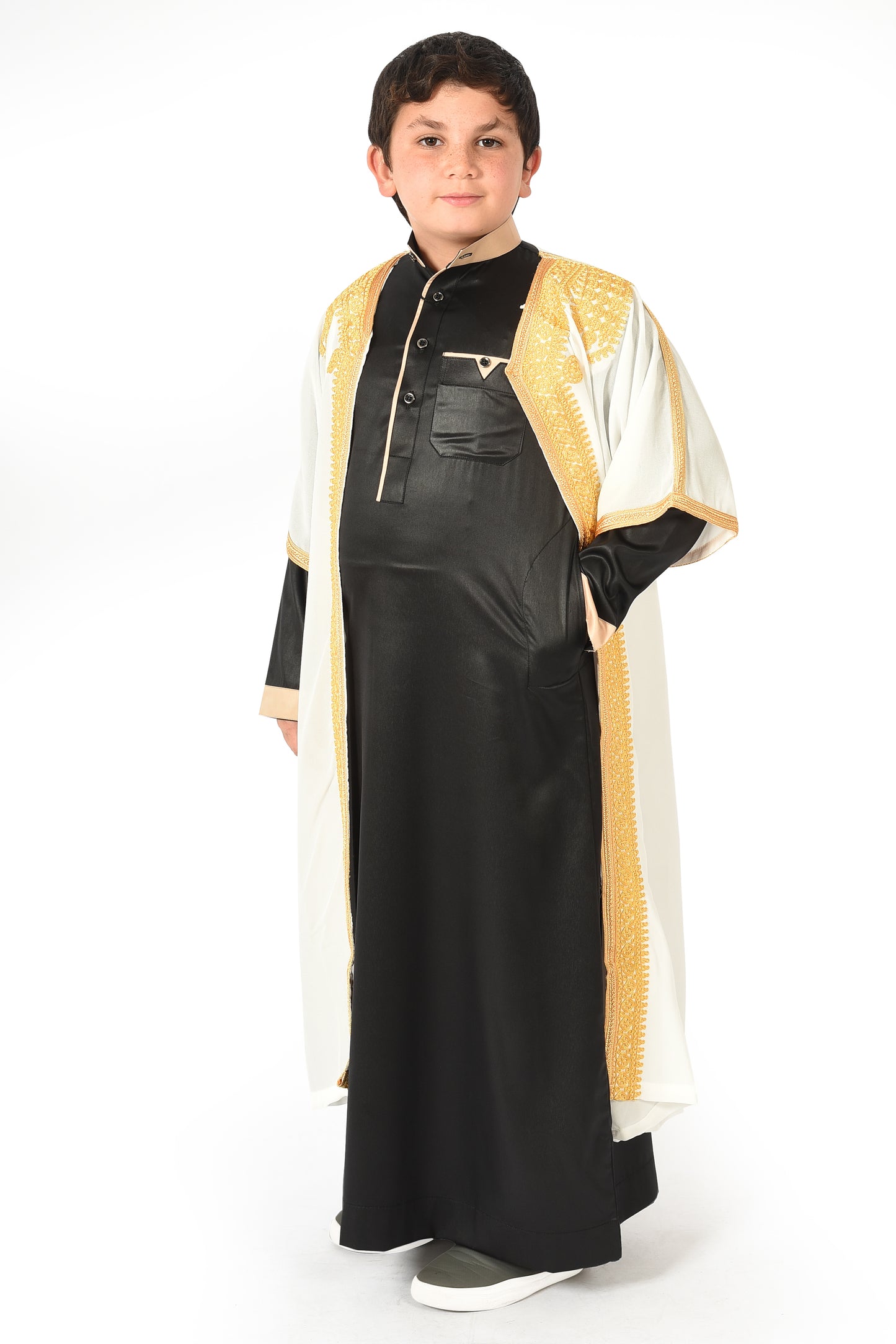 Boy's Saudi Abaya Jubba - White