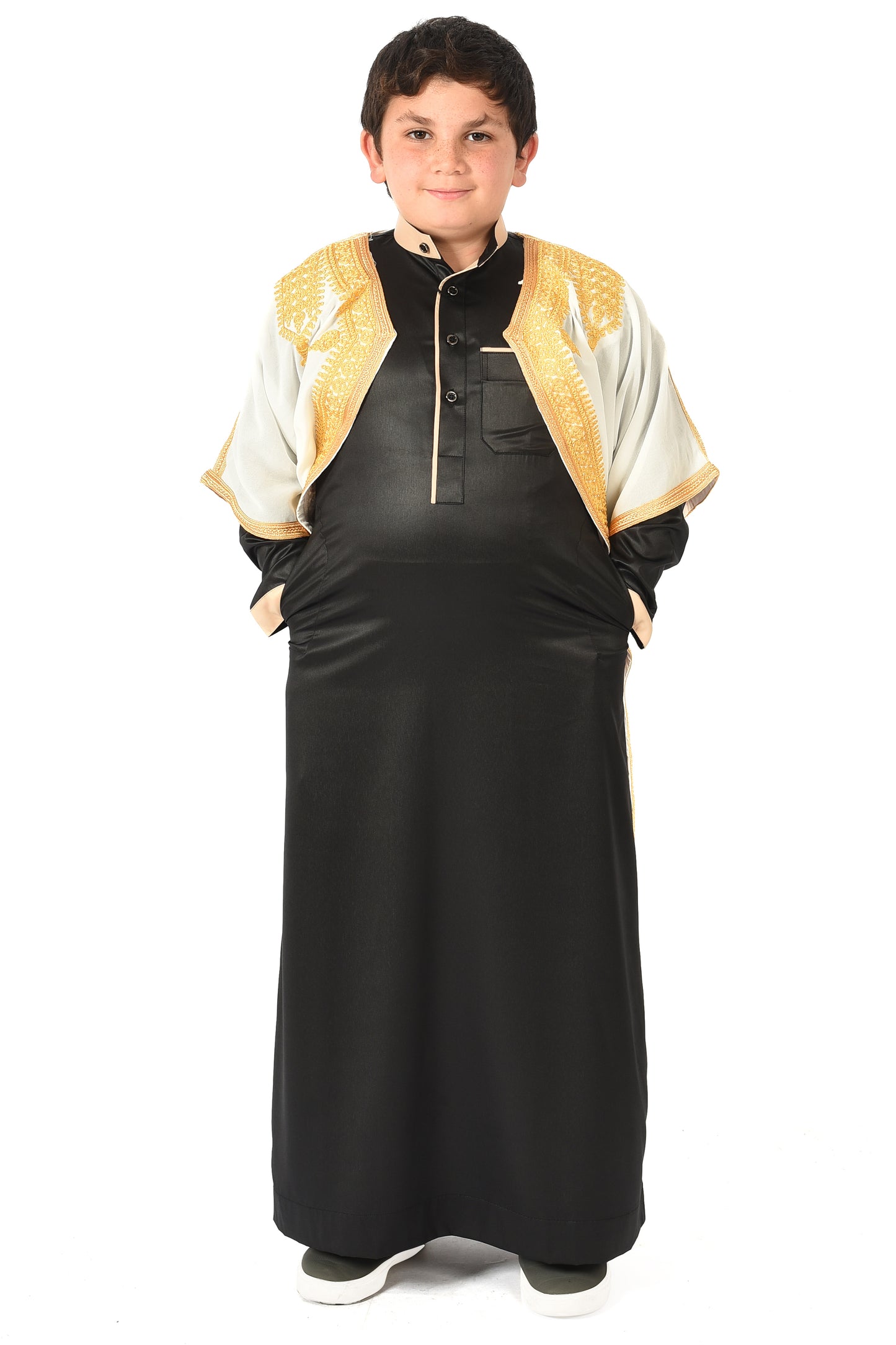 Boy's Saudi Abaya Jubba - White
