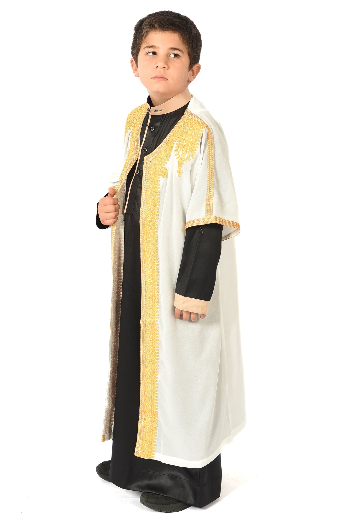 Boy's Saudi Abaya Jubba - White