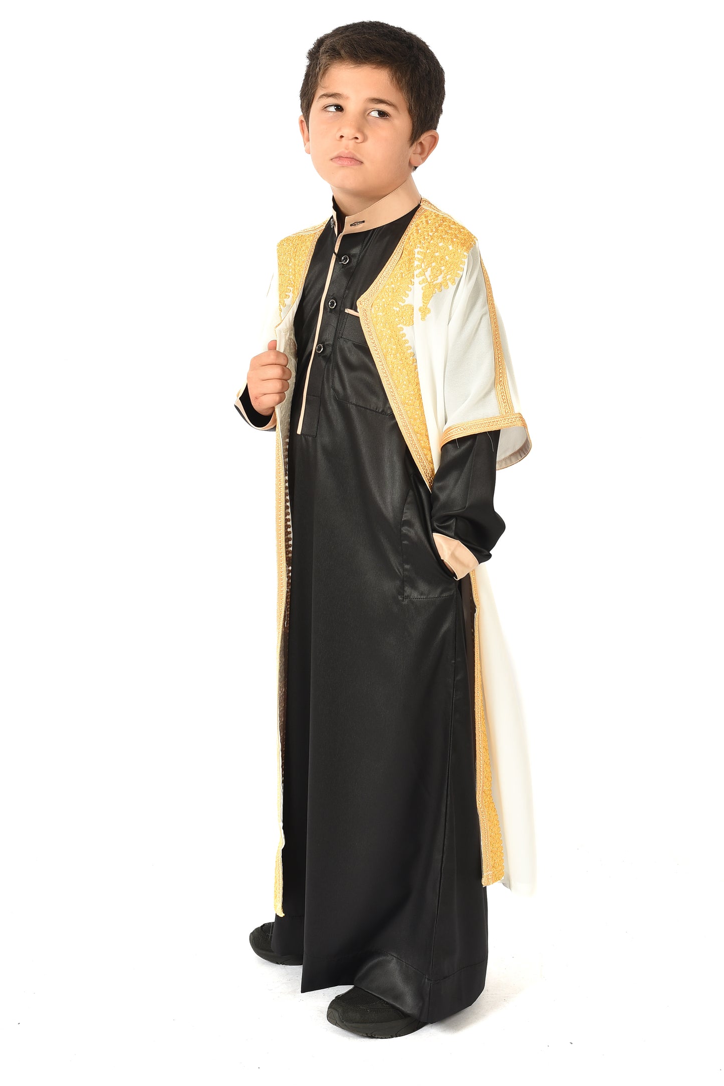 Boy's Saudi Abaya Jubba - White