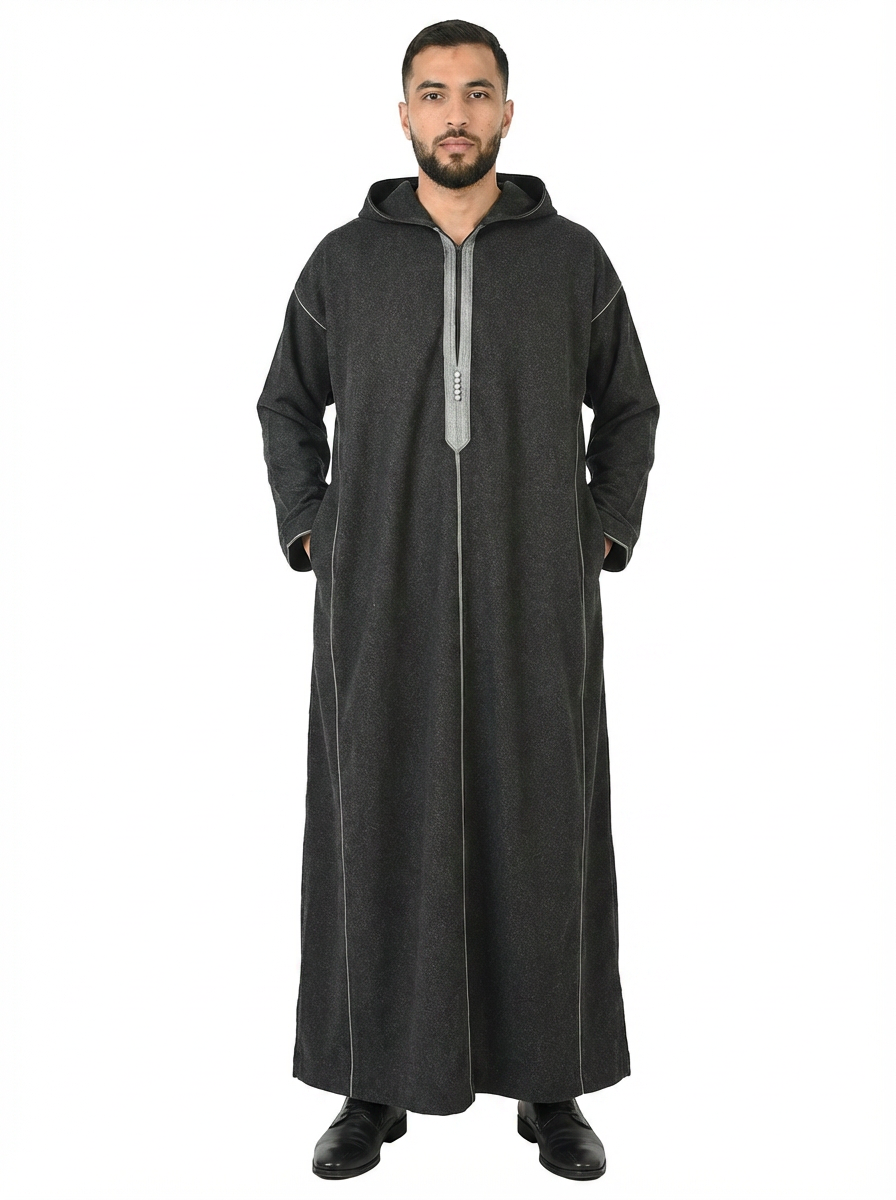 Anthracite Men's Winter Thobe Pull Over