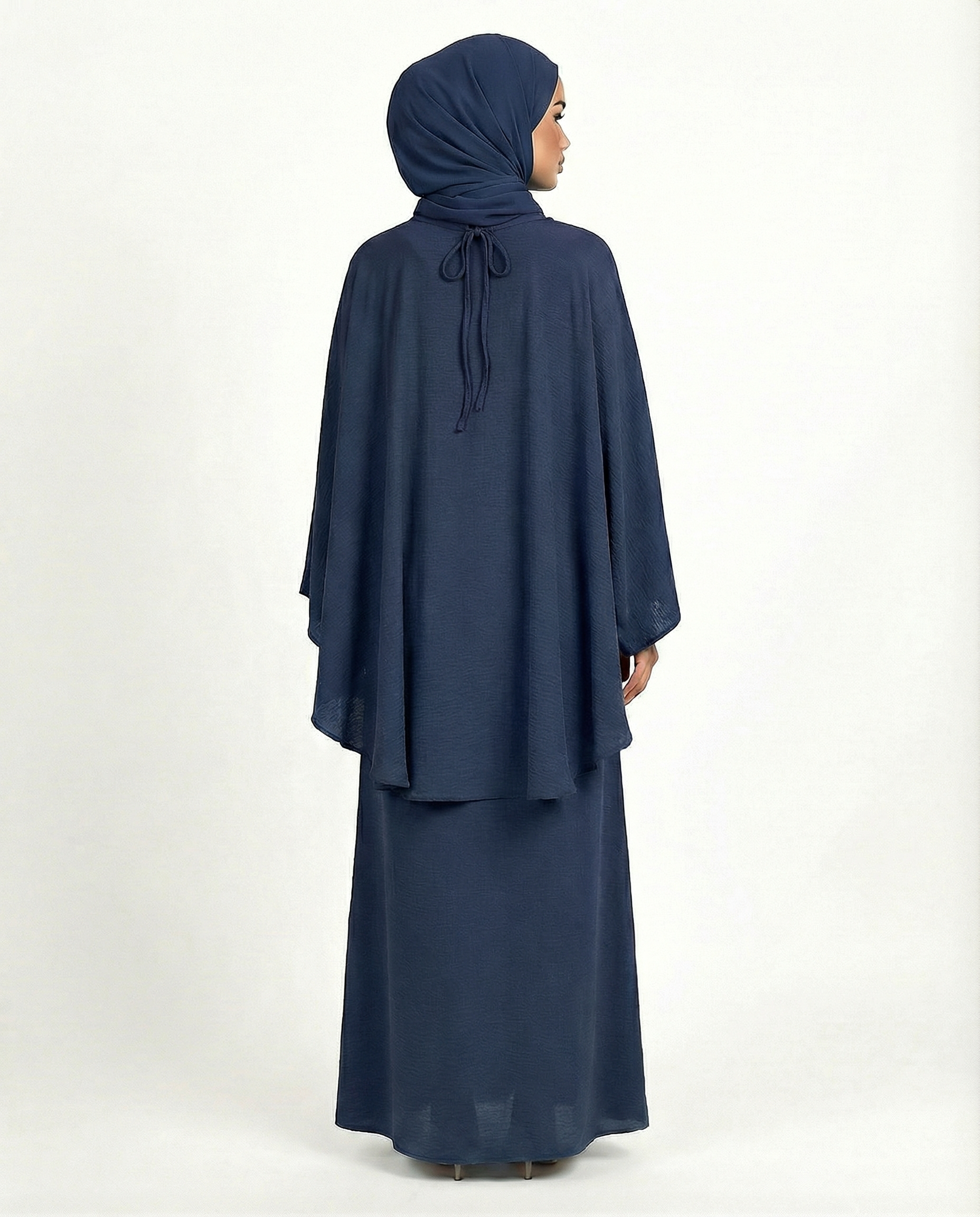 Medieval Blue Airflow Cape Abaya