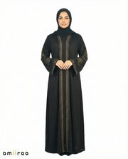 Tap Shoe Ornate Detailed Panel Full-Length Abaya