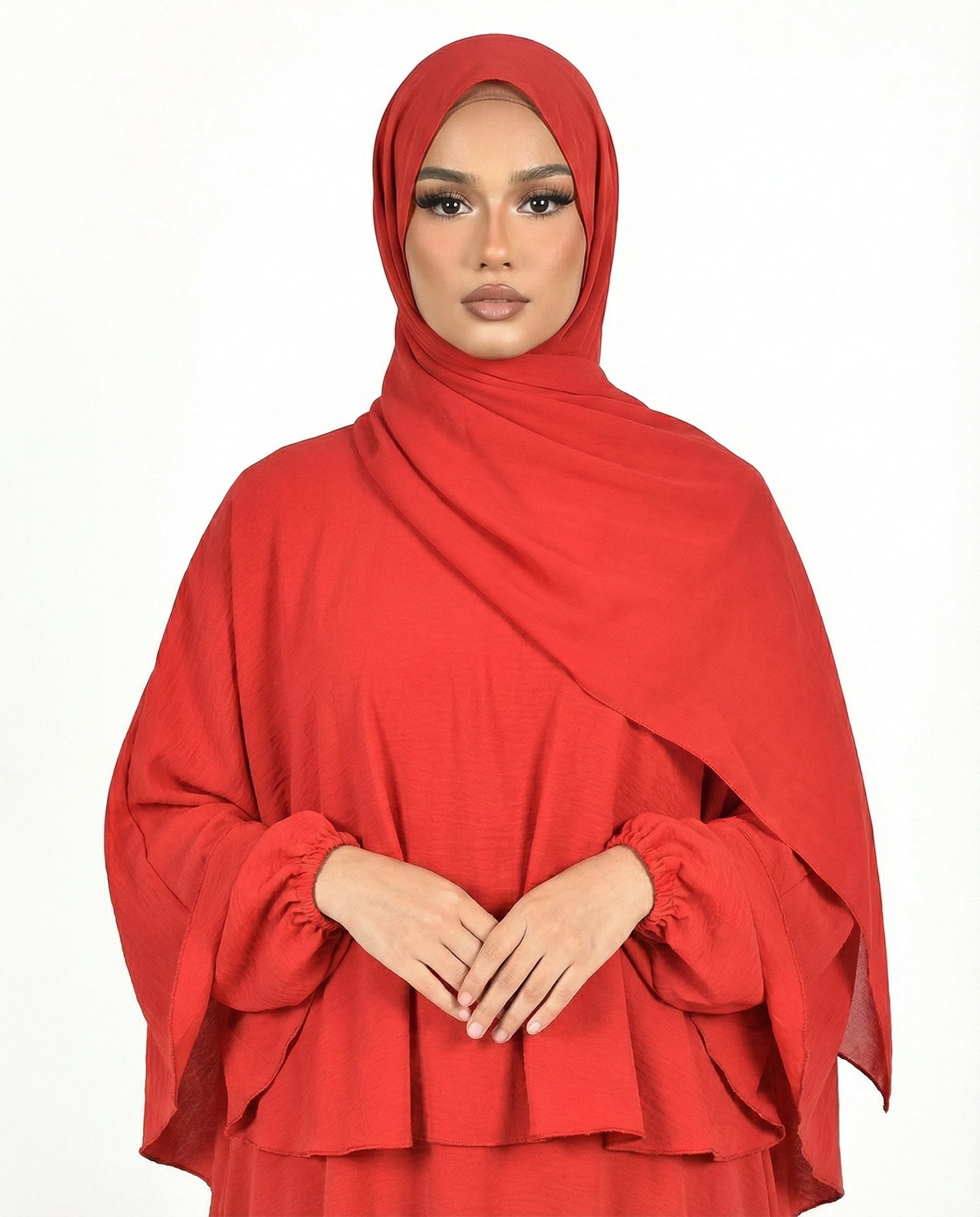 Red Alert Airflow Cape Abaya