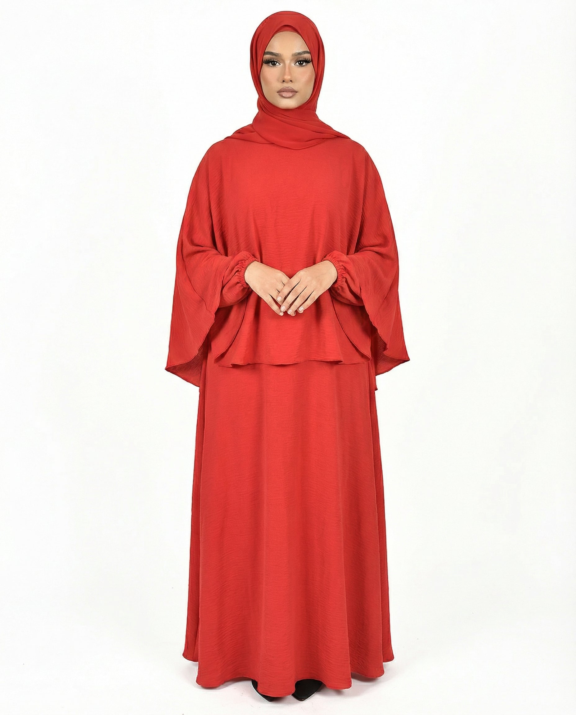 Red Alert Airflow Cape Abaya