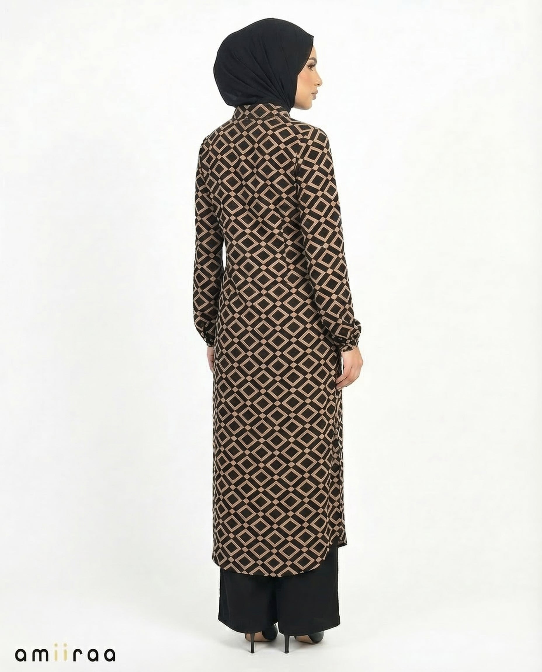 Brownie Diamond Print Tunic & Pants 2-Piece Set