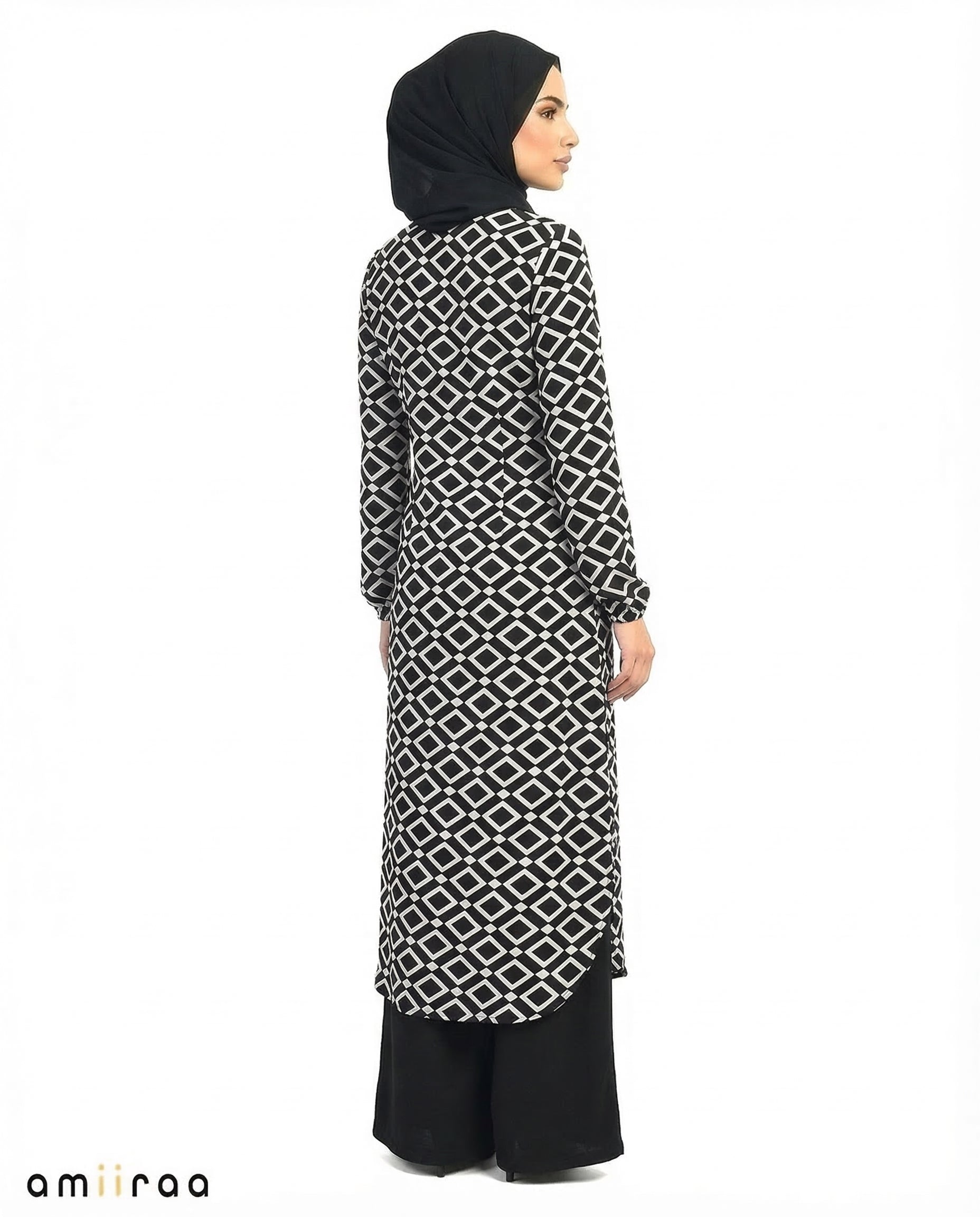 Quarry Diamond Print Tunic & Pants 2-Piece Set