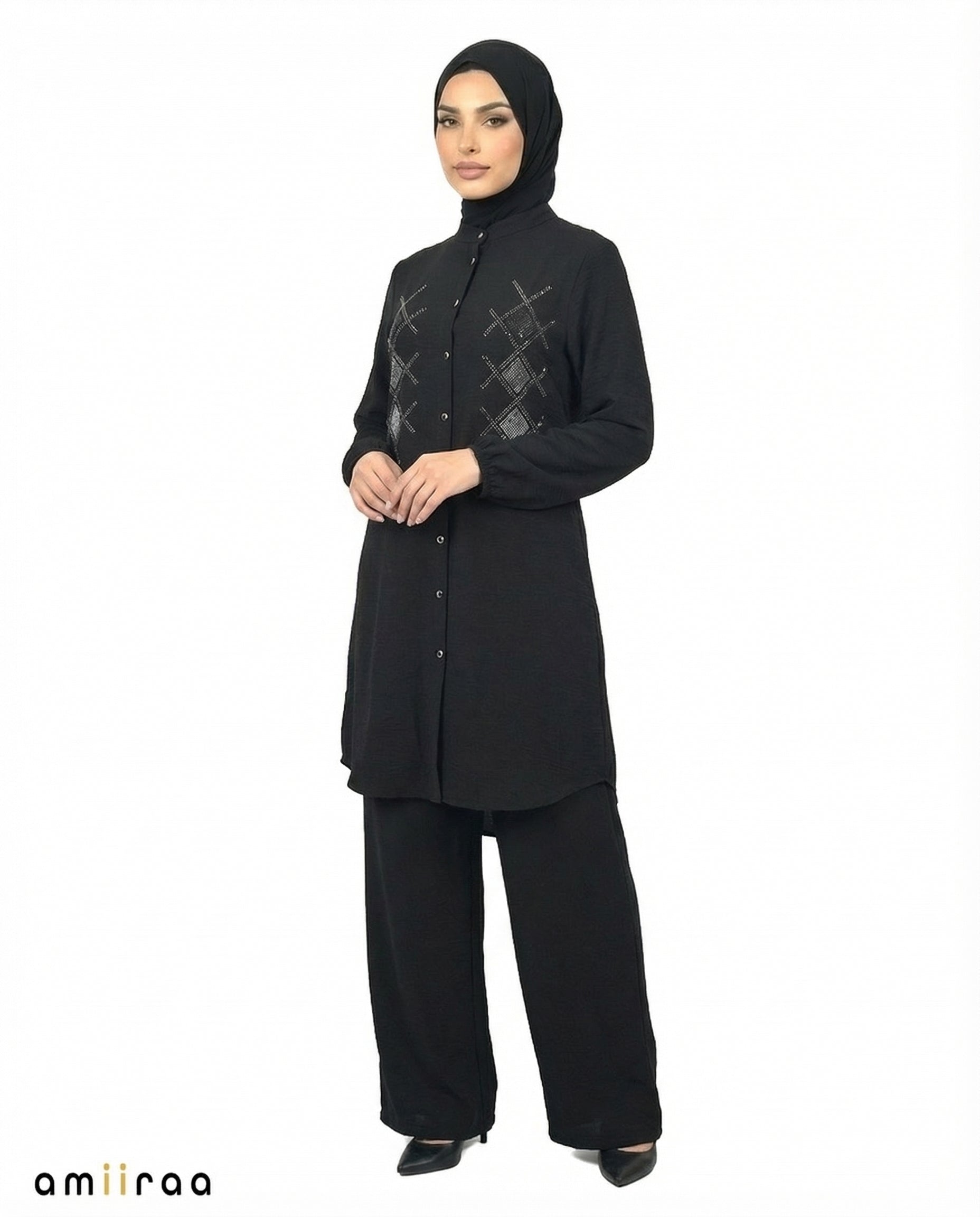 Solute Diamante Embellished Modest 2PC Set