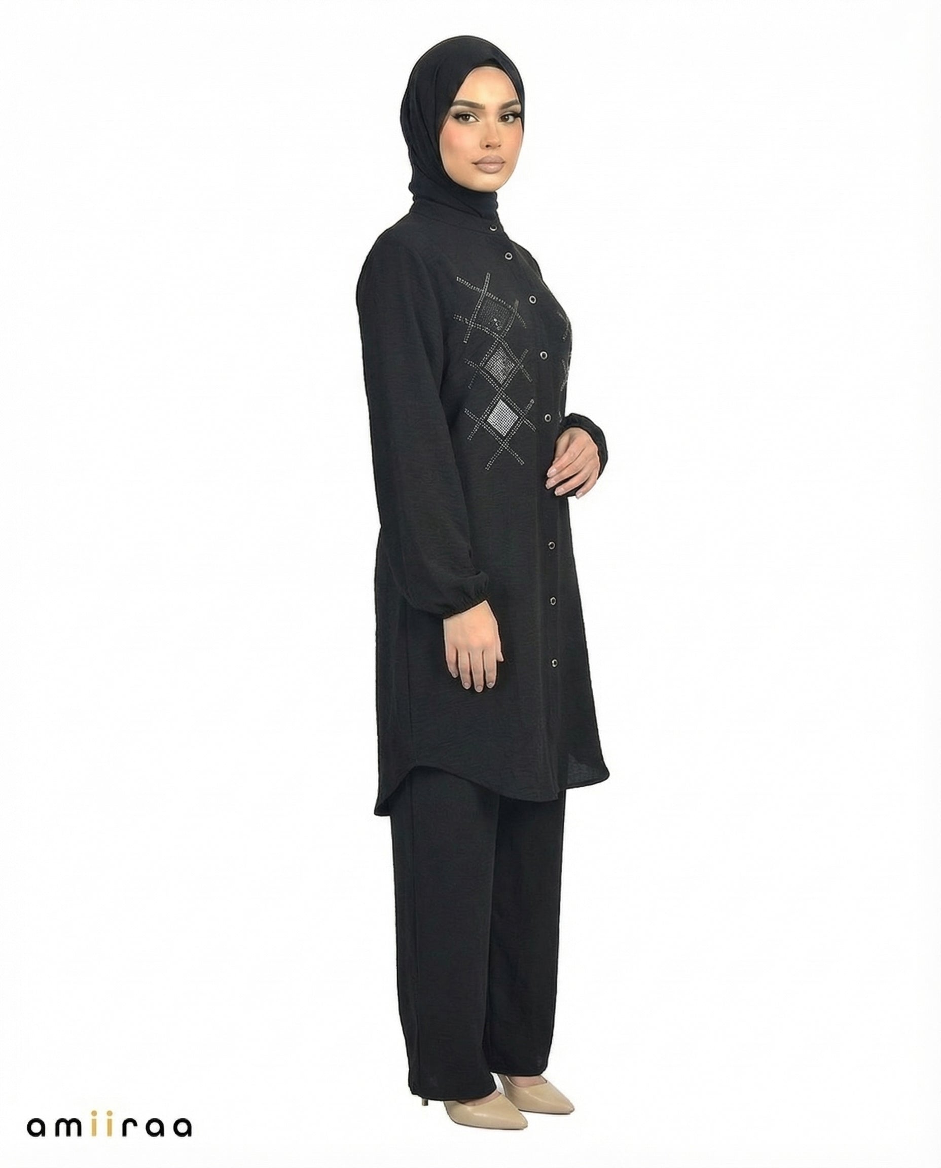 Solute Diamante Embellished Modest 2PC Set