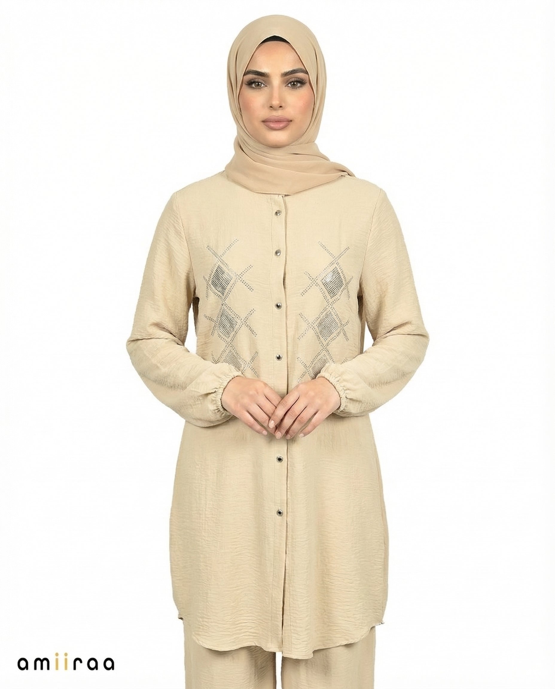 Semolona Diamante Embellished Modest 2PC Set