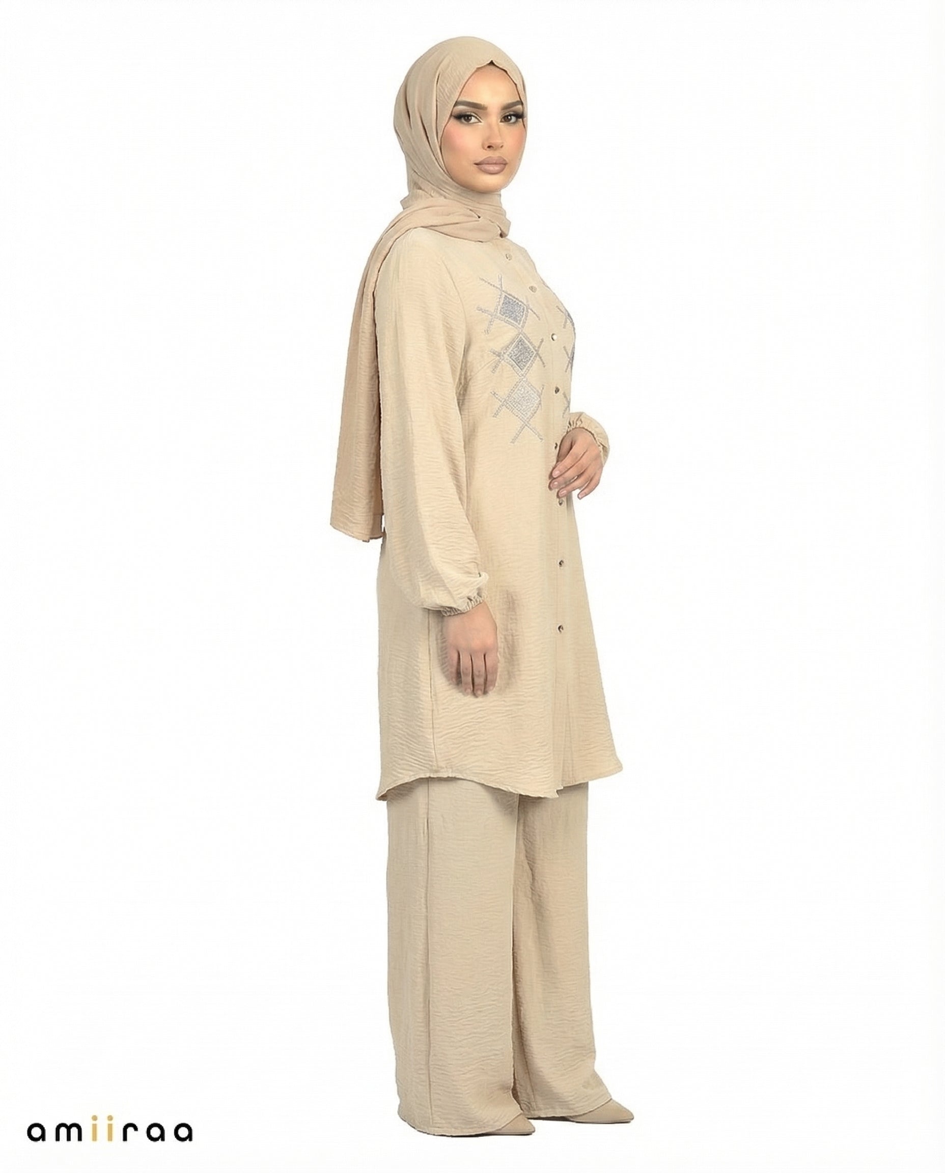 Semolona Diamante Embellished Modest 2PC Set