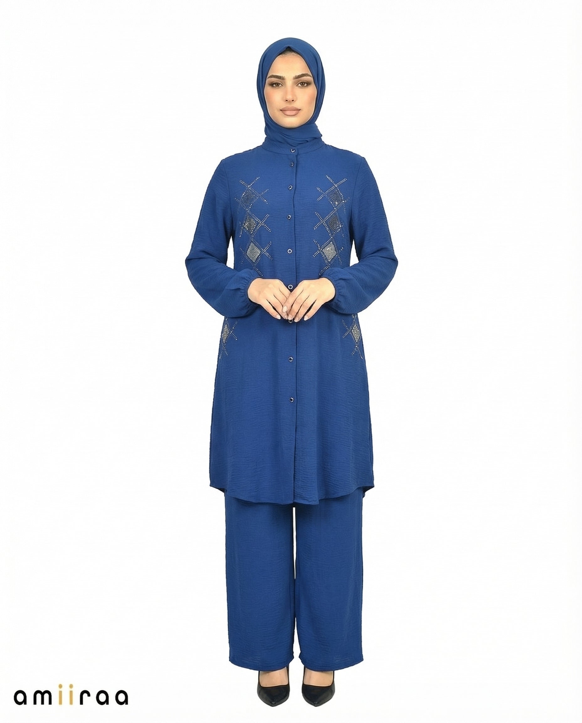 Surf The Web Diamante Embellished Modest 2PC Set