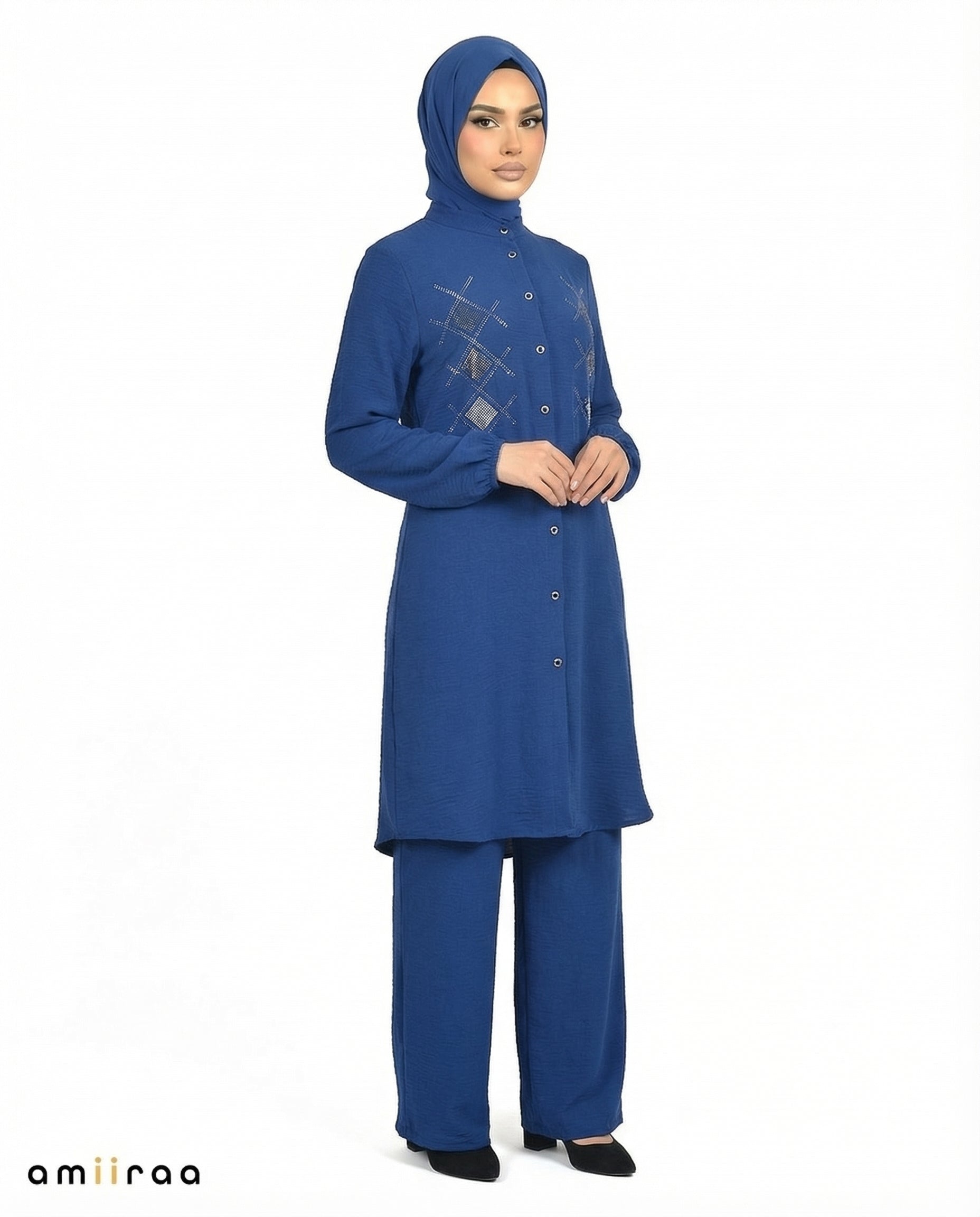 Surf The Web Diamante Embellished Modest 2PC Set