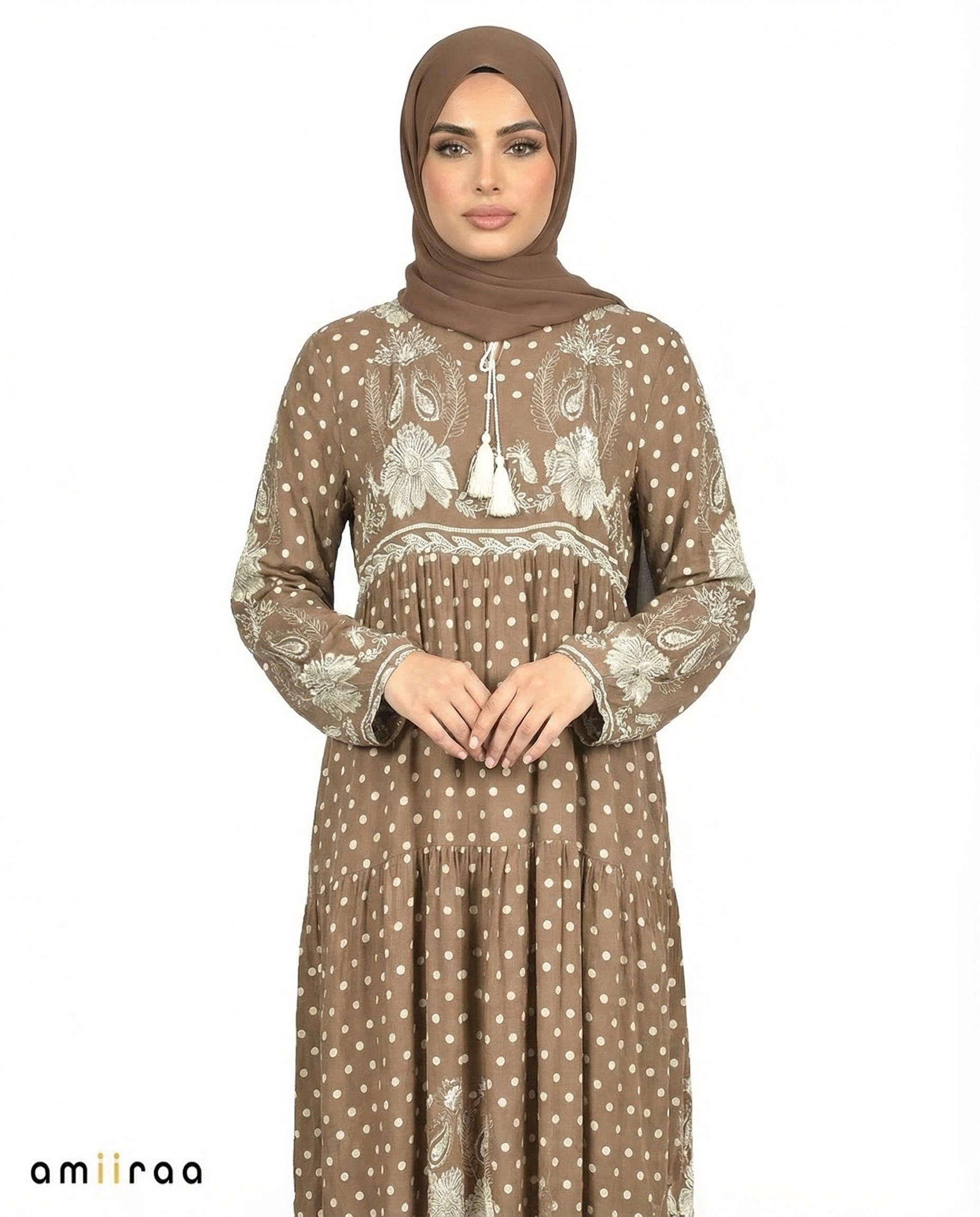 Island Fossil Bohemian Floral Modest Maxi Dress