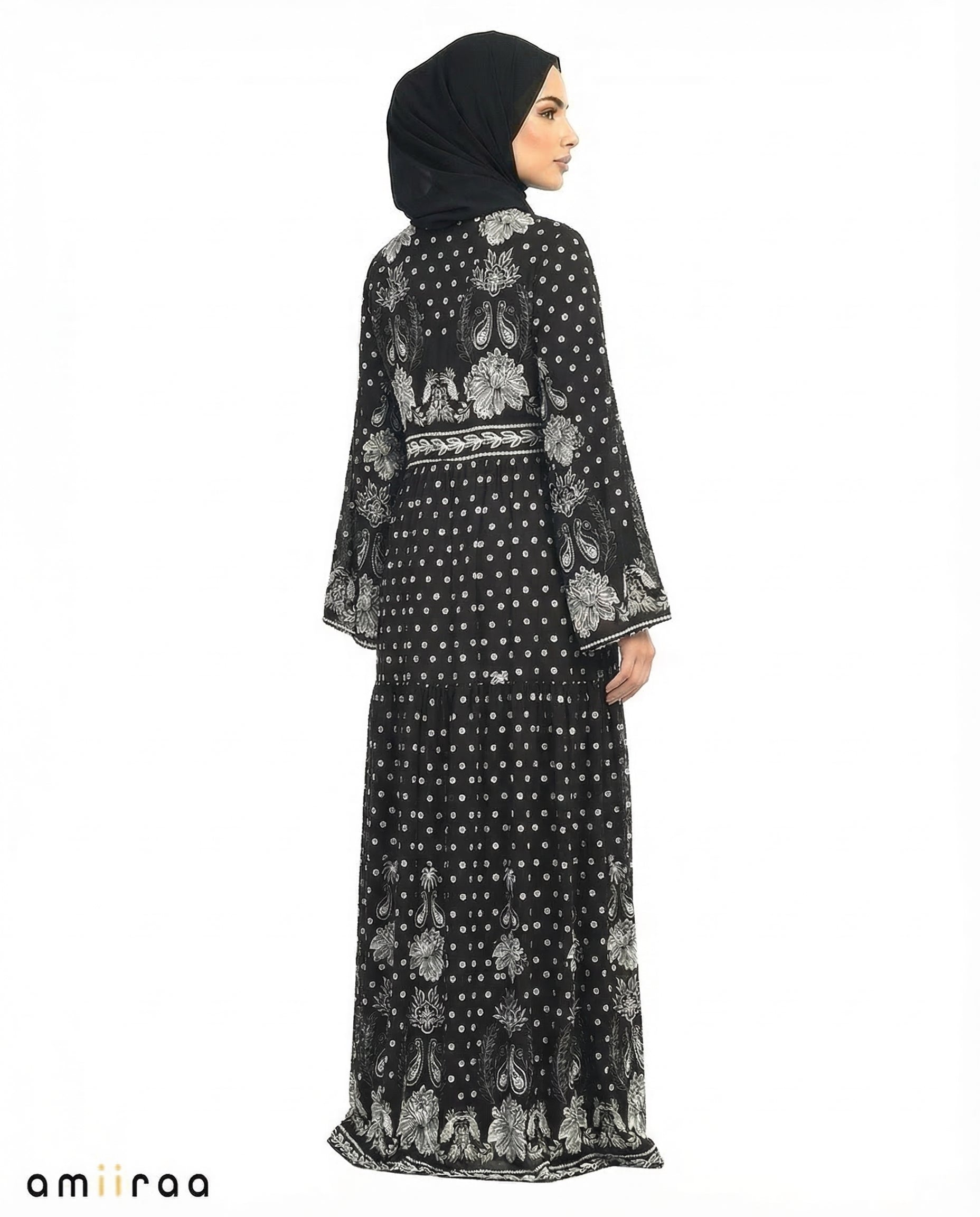 Tap Shoe Bohemian Floral Modest Maxi Dress