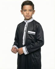 Tap Shoe Emirati Panel Collar Thobe with Chest Pocket