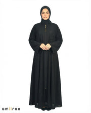 Tap Shoe Radiant Beaded Front-Zip Modest Abaya