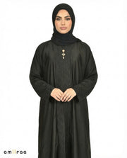 Anthracite Diamante Front Panel Abaya